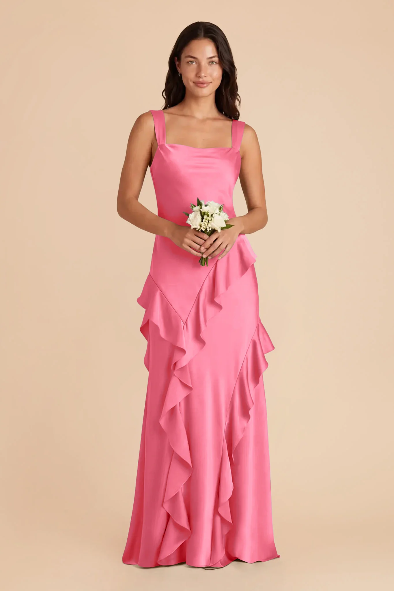 Jana Matte Satin Dress - Bon Bon Pink - Image 2