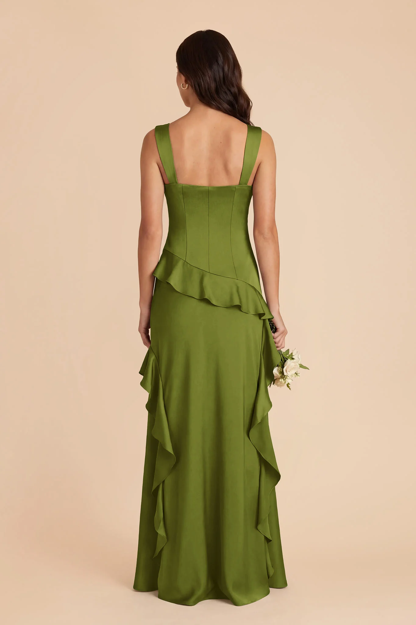 Jana Matte Satin Dress - Cactus - Image 5
