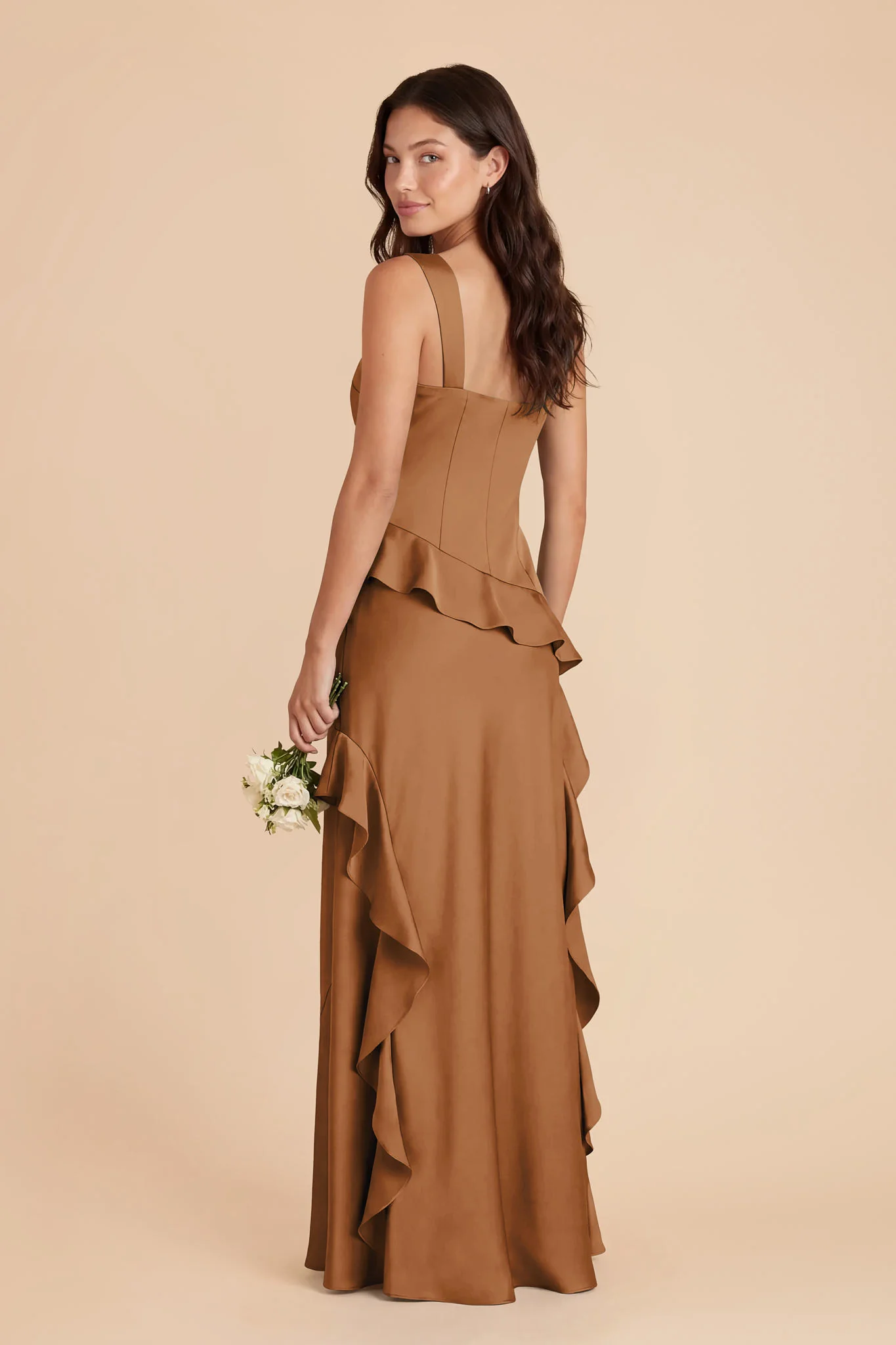 Jana Matte Satin Dress - Copper - Image 4