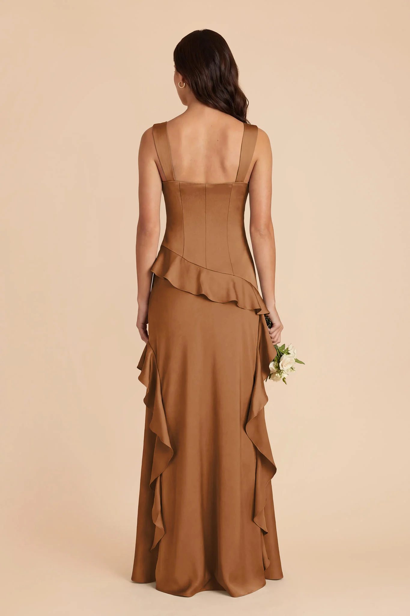 Jana Matte Satin Dress - Copper - Image 5