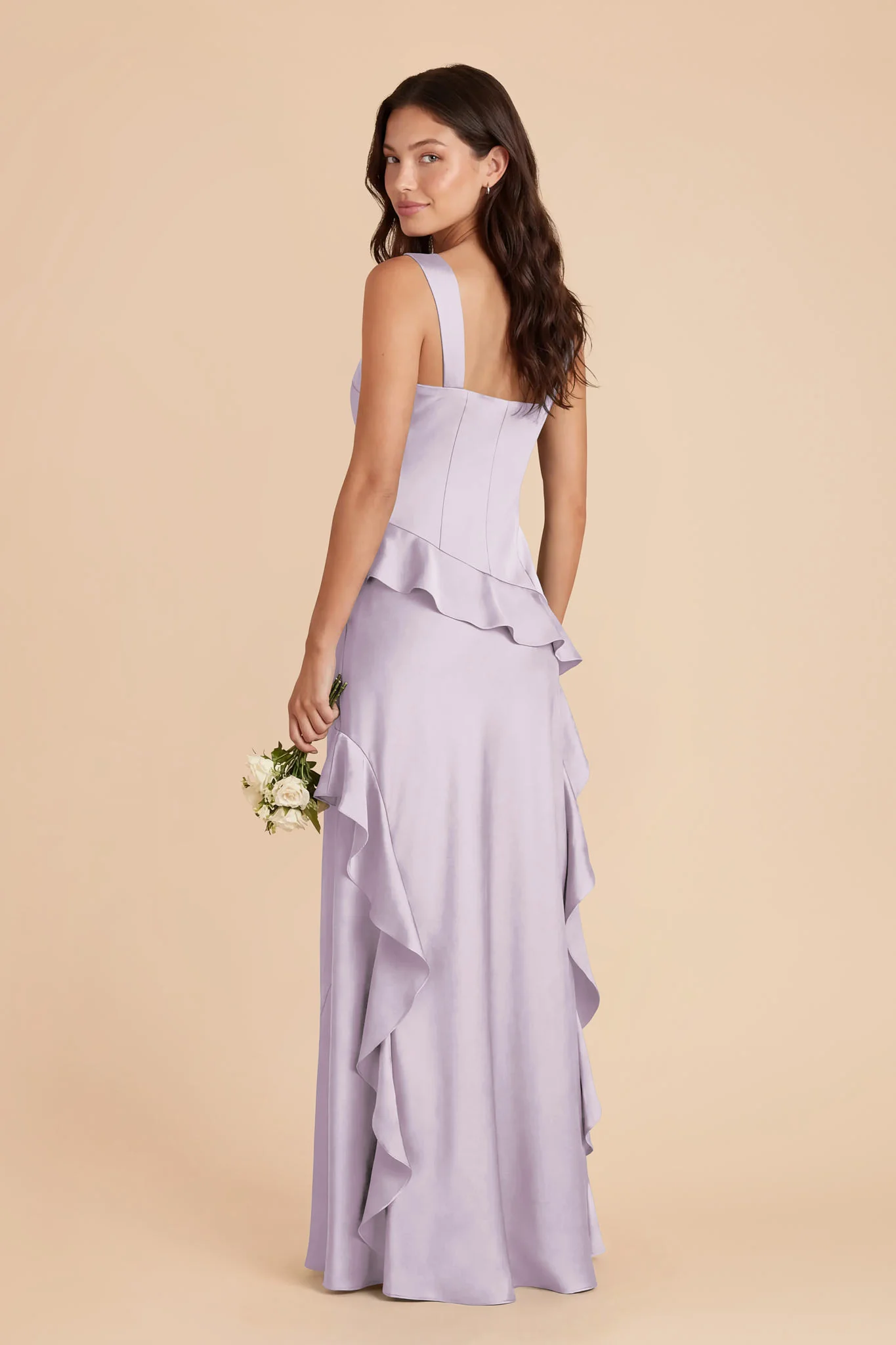 Jana Matte Satin Dress - Dusty Lilac - Image 4