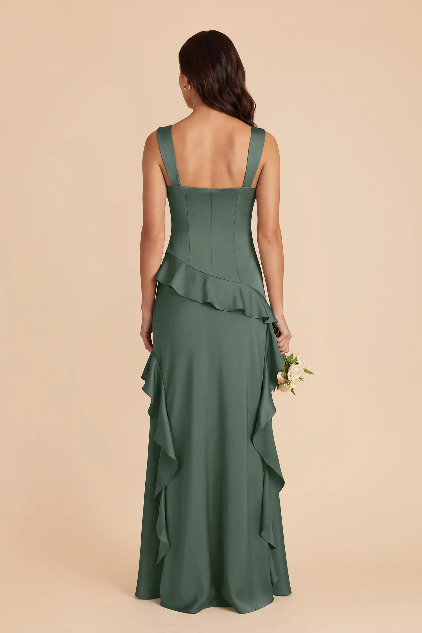 Jana Matte Satin Dress - Eucalyptus - Image 5