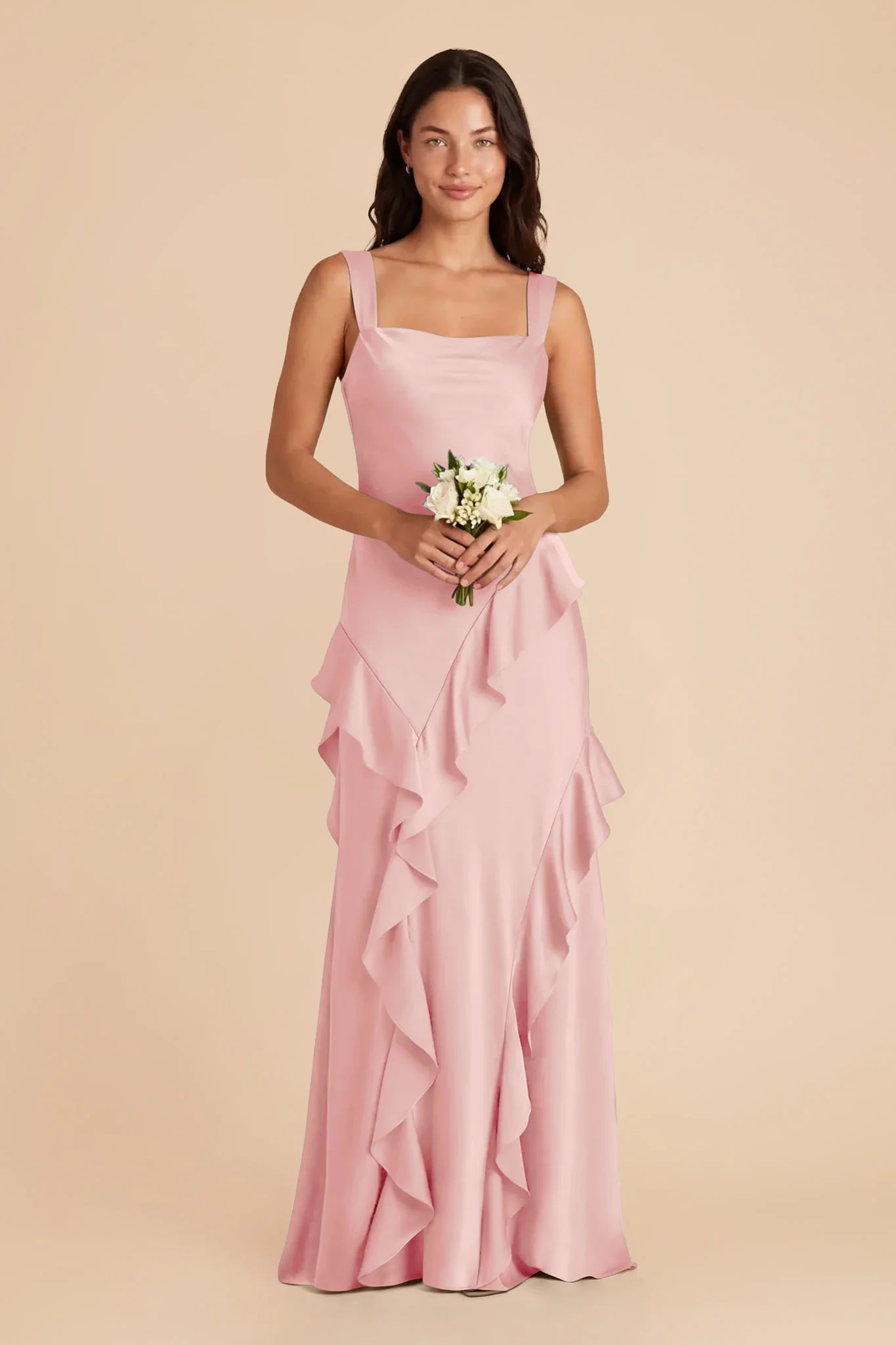 Jana Matte Satin Dress - Fondant Pink - Image 2