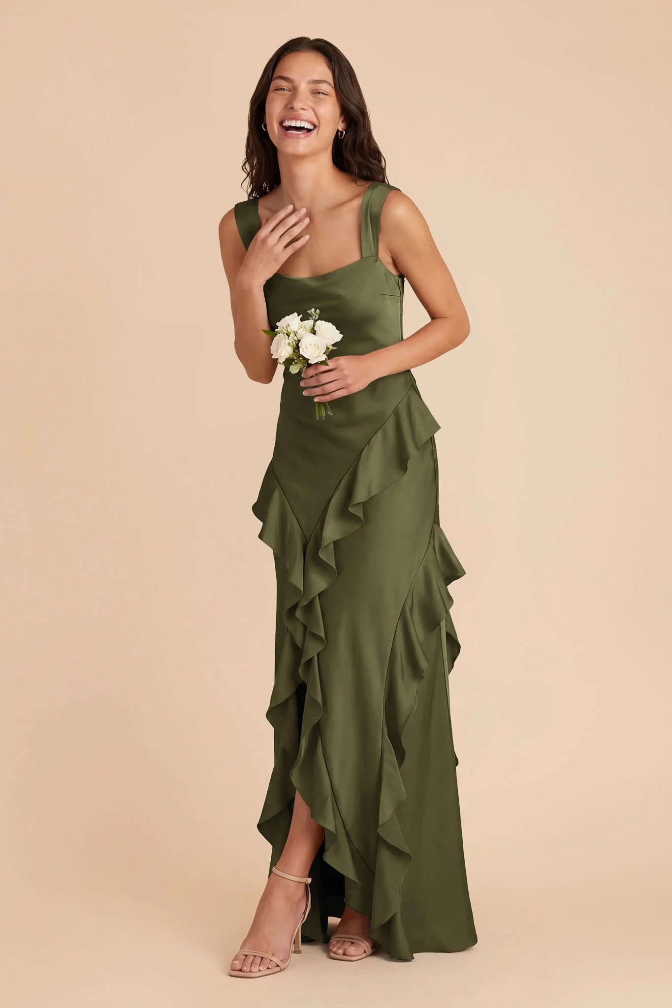 Jana Matte Satin Dress - Martini - Image 3