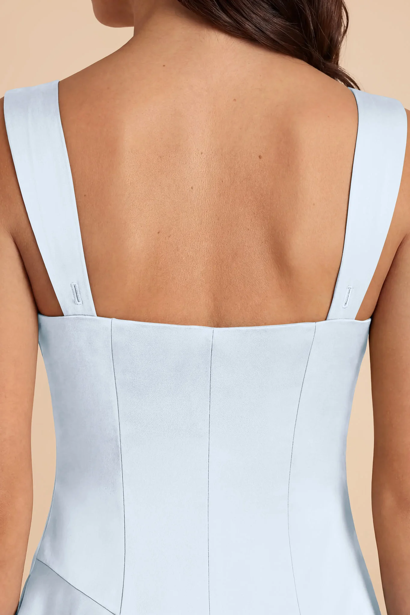 Jana Matte Satin Dress - Mist Blue - Image 6