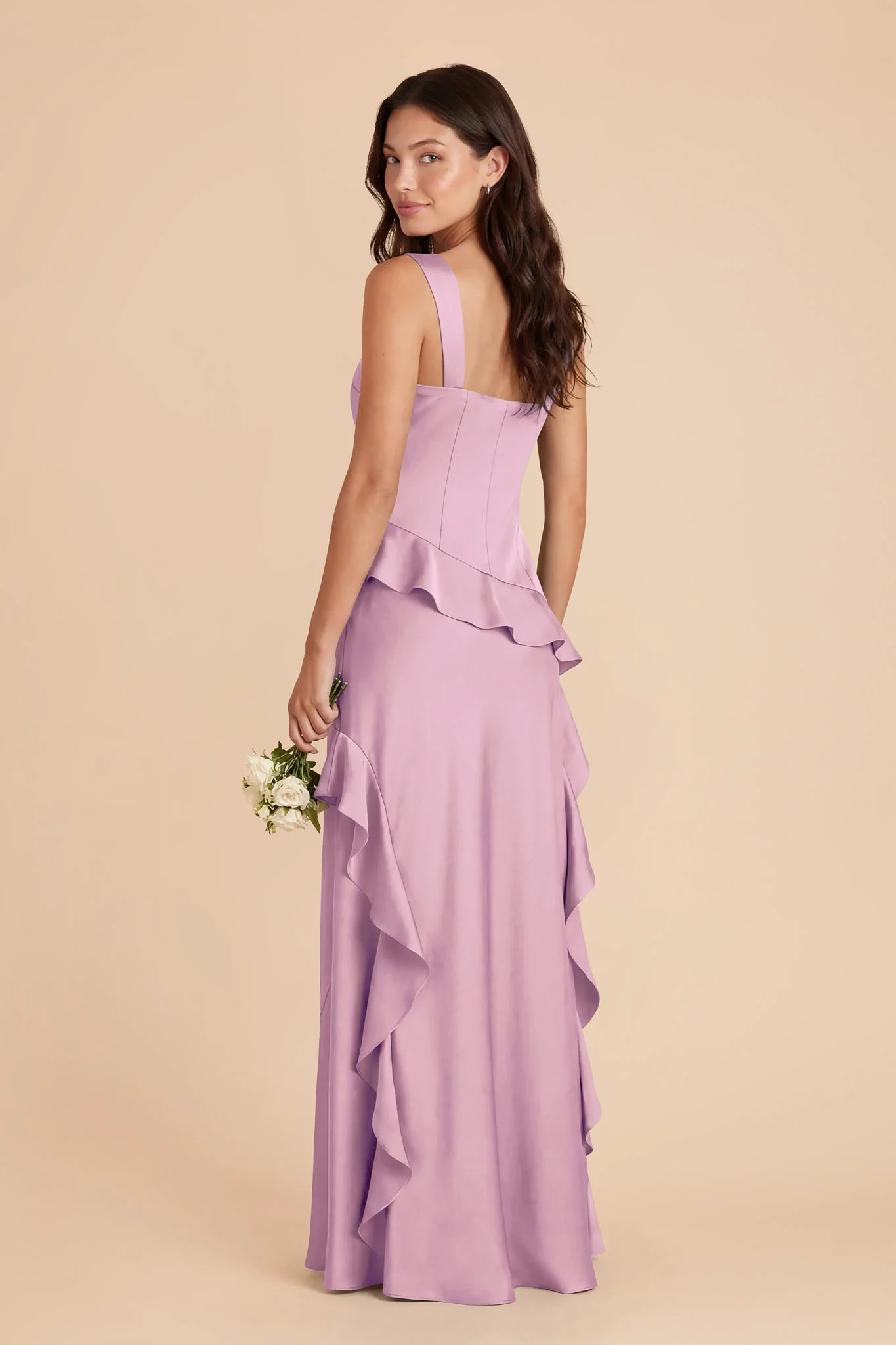 Jana Matte Satin Dress - Orchid - Image 4