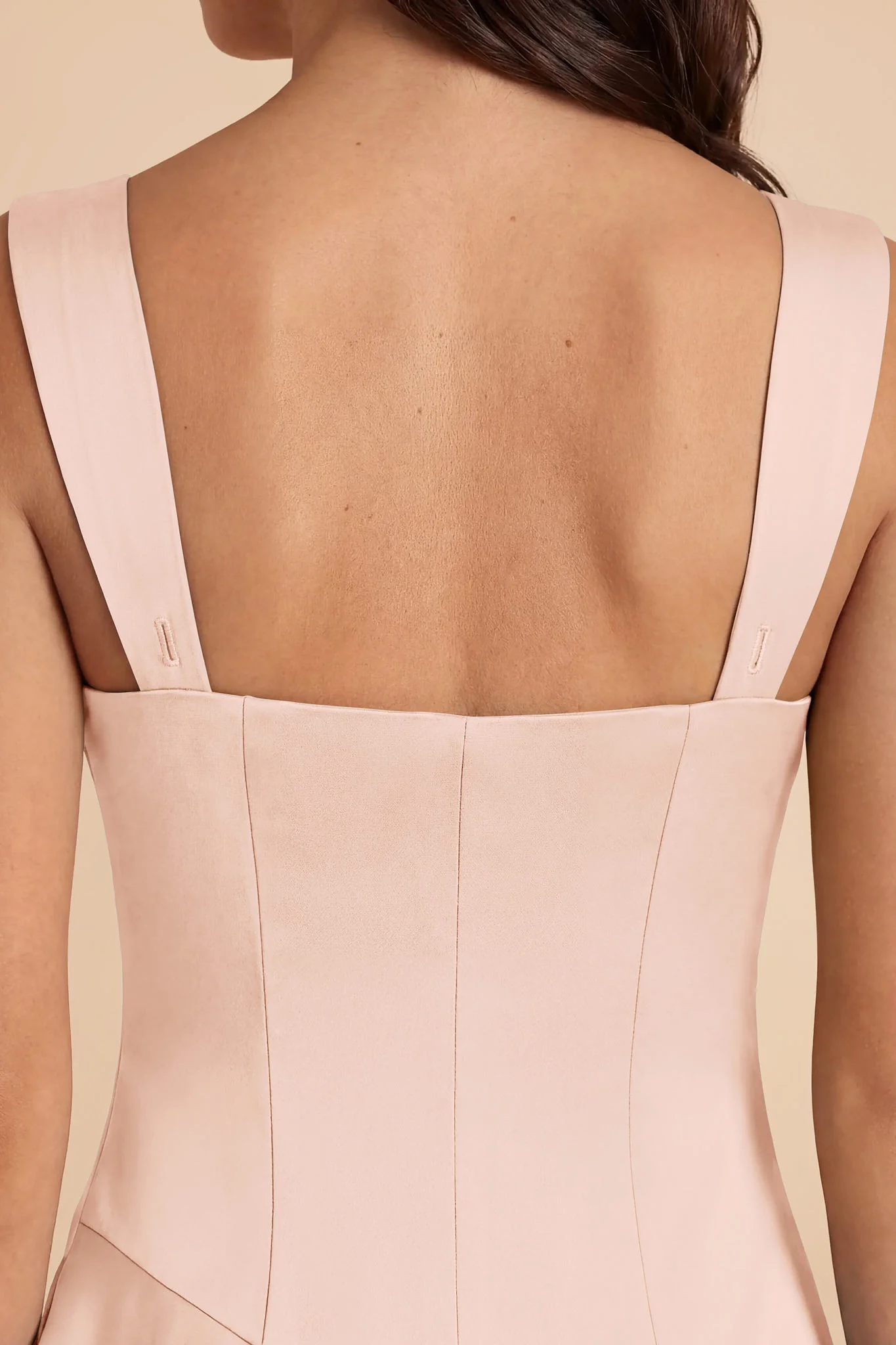 Jana Matte Satin Dress - Rose Gold - Image 6