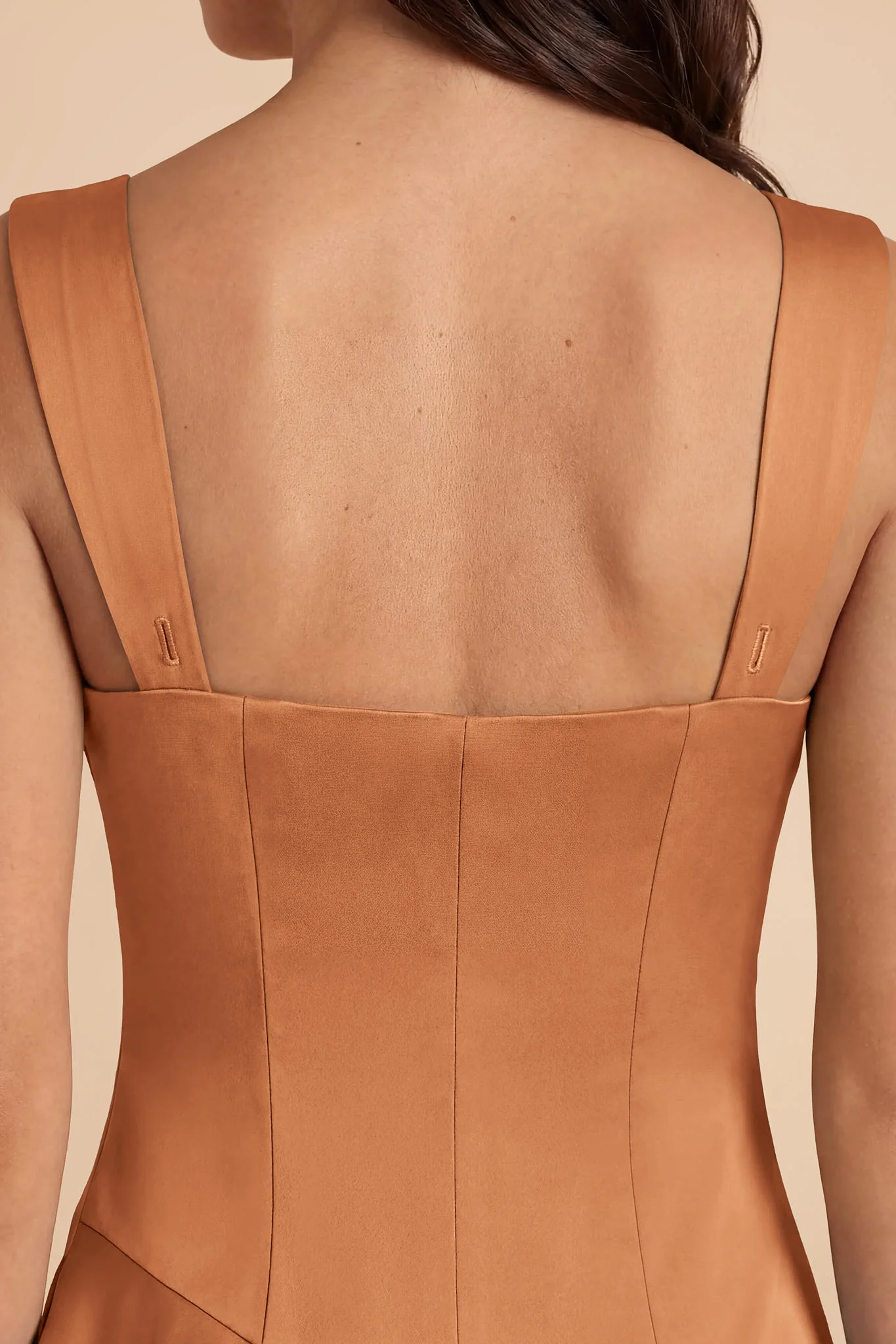 Jana Matte Satin Dress - Rust - Image 6