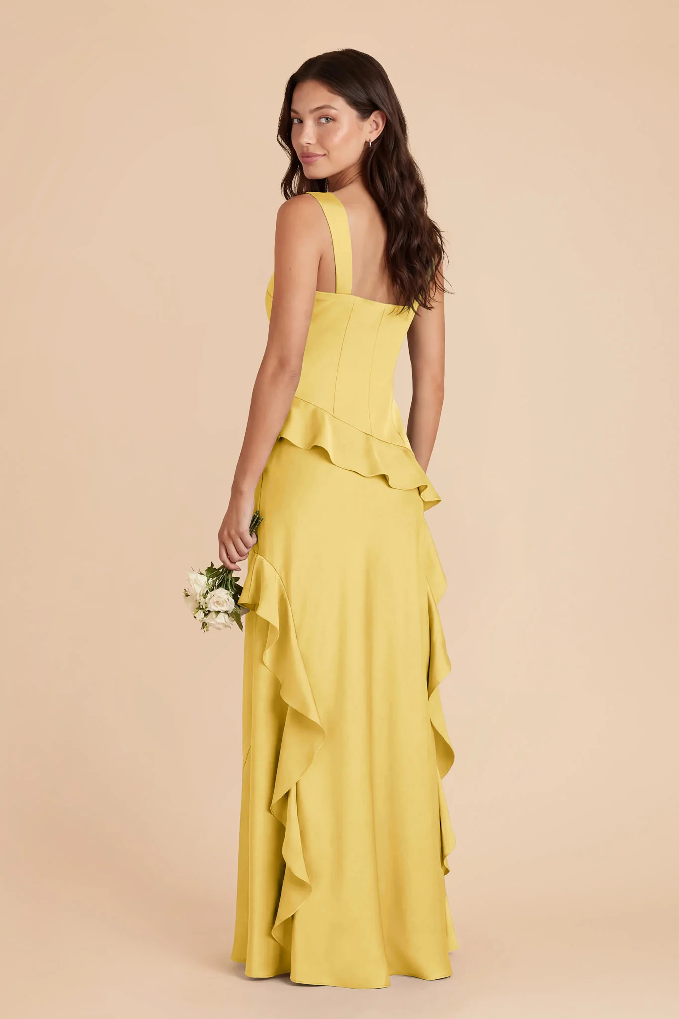 Jana Matte Satin Dress - Sunflower Yellow - Image 4