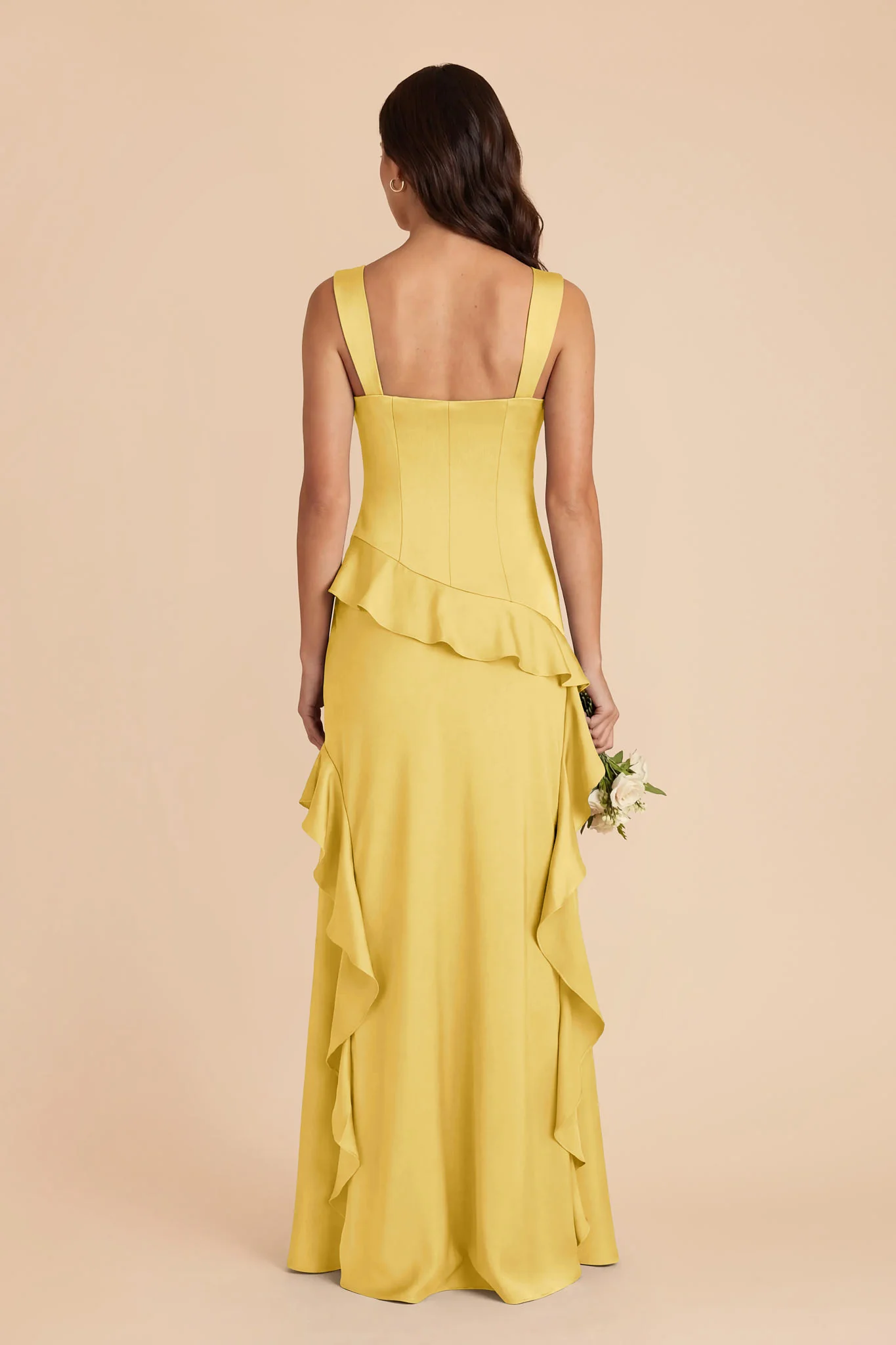 Jana Matte Satin Dress - Sunflower Yellow - Image 5
