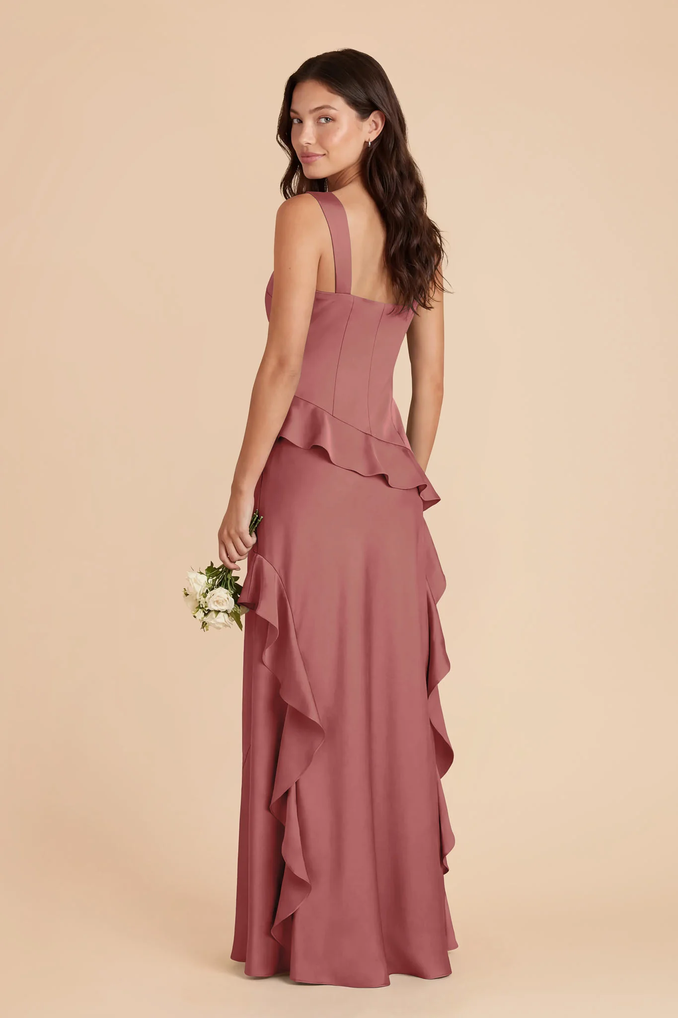 Jana Matte Satin Dress - Wild Rose - Image 4