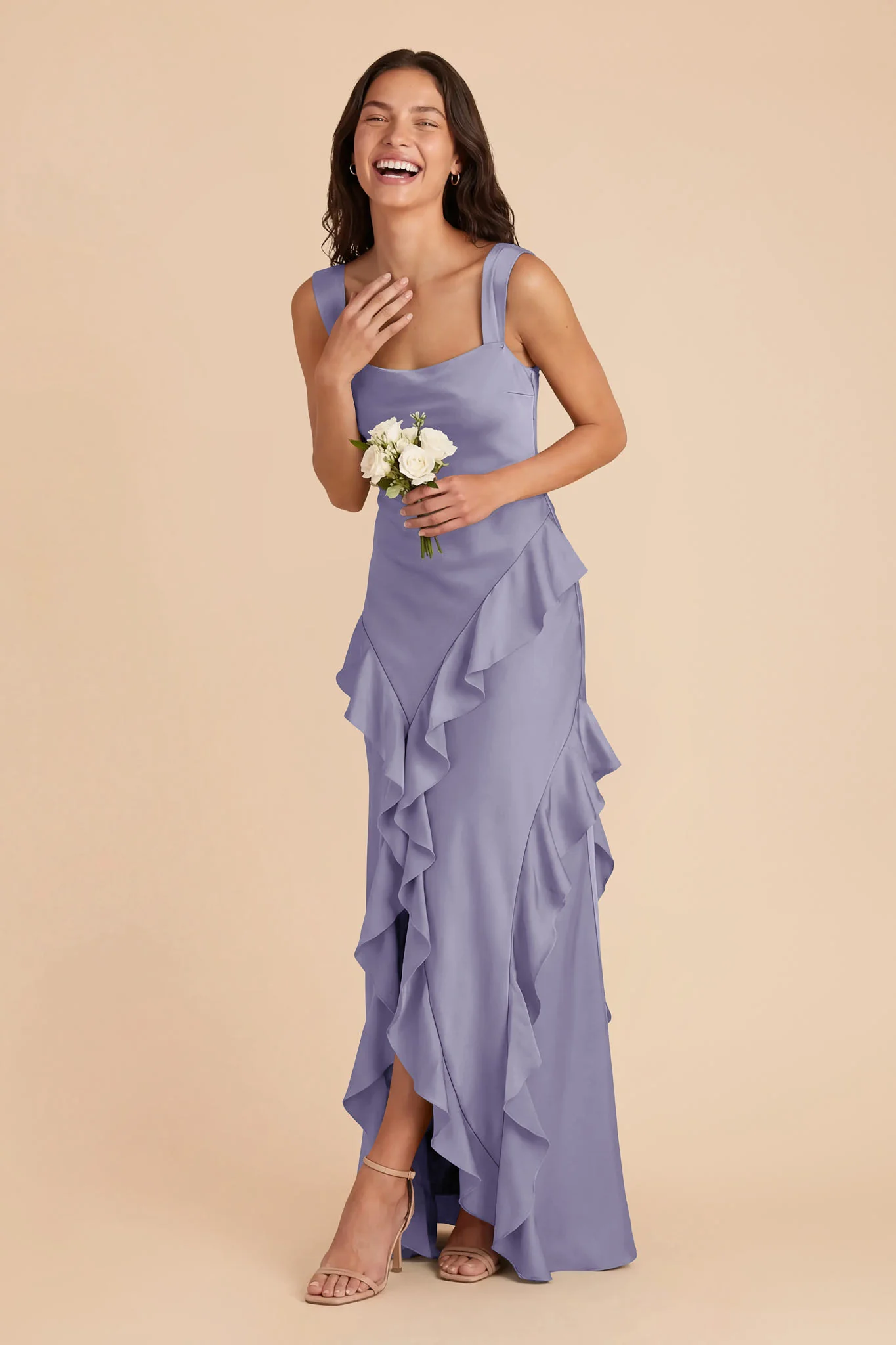 Jana Matte Satin Dress - Wisteria - Image 3