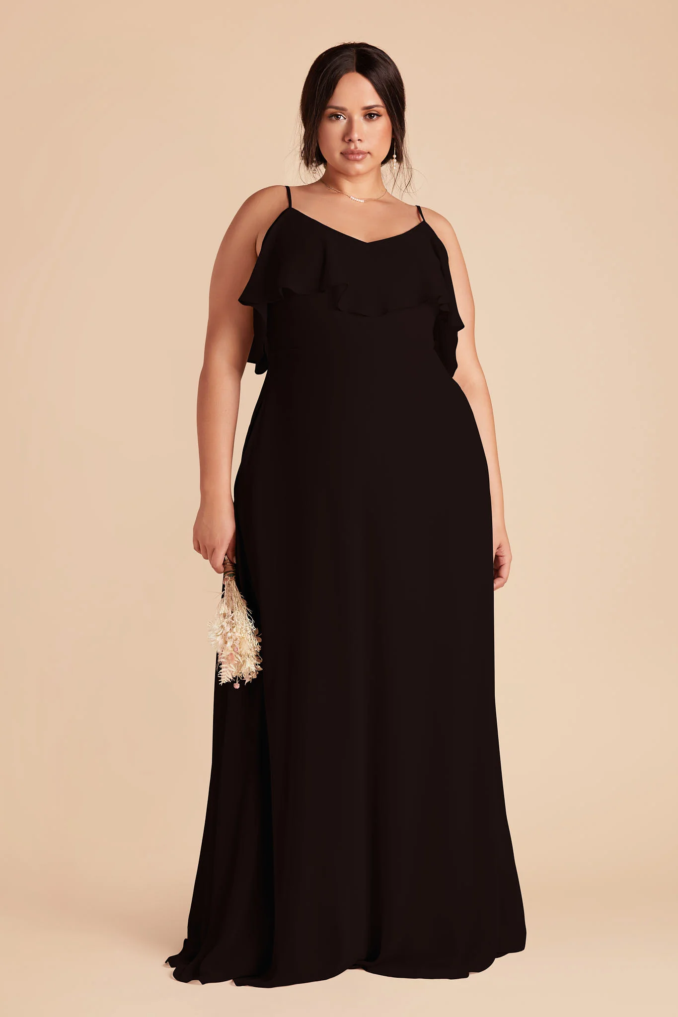 Jane Chiffon Dress - Black