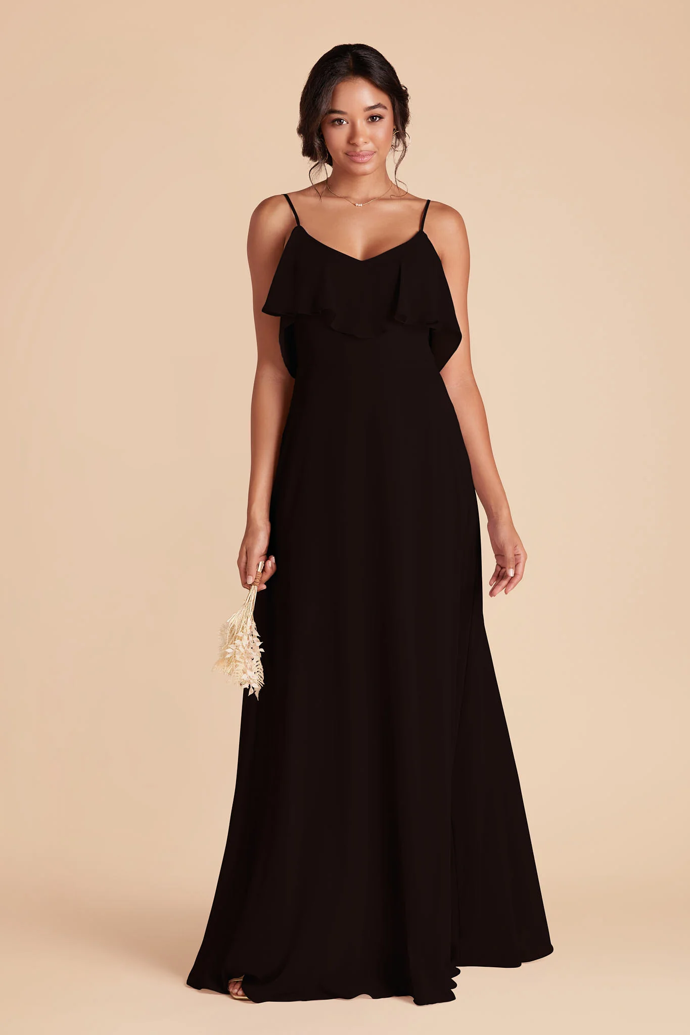 Jane Chiffon Dress - Black - Image 2
