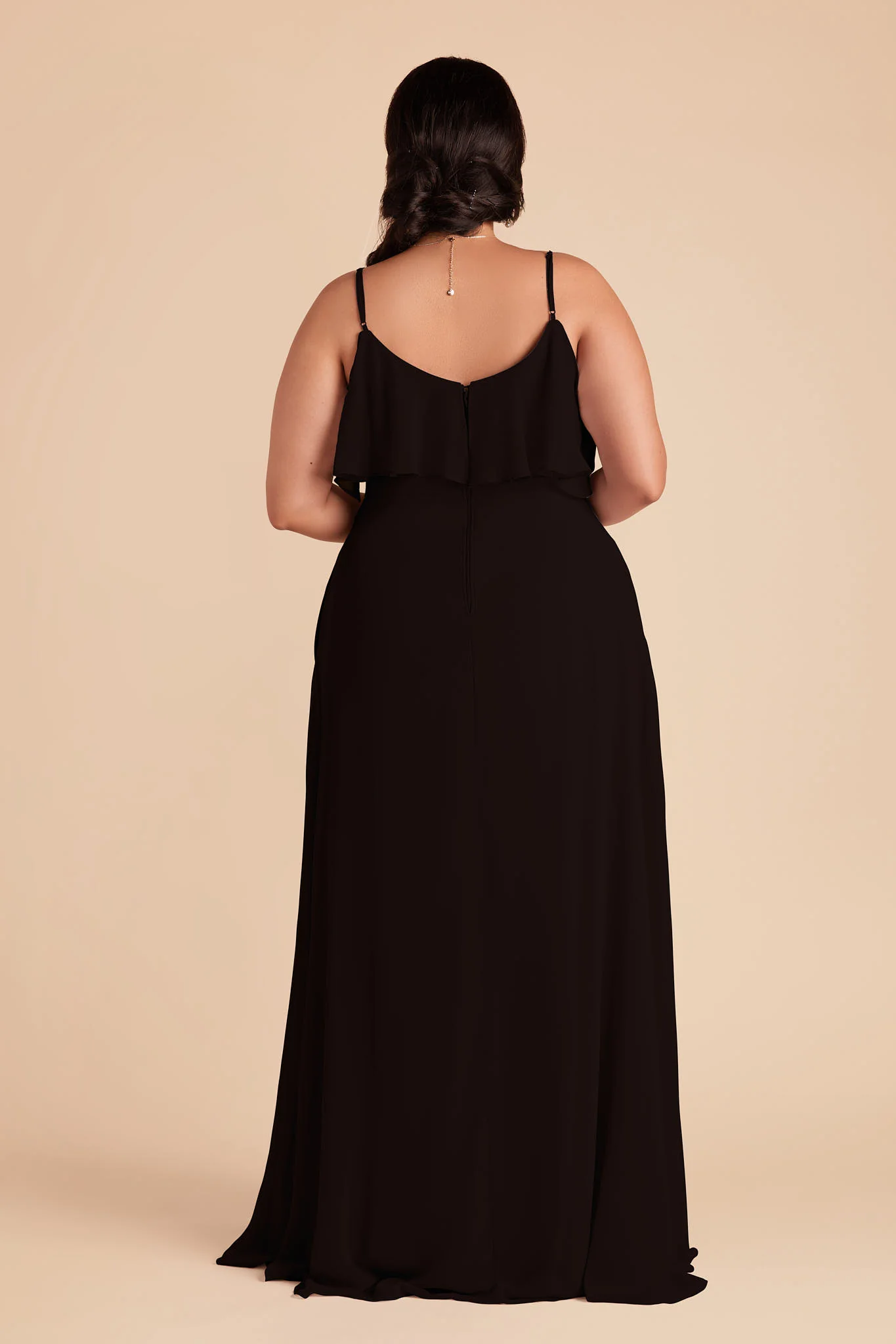 Jane Chiffon Dress - Black - Image 7