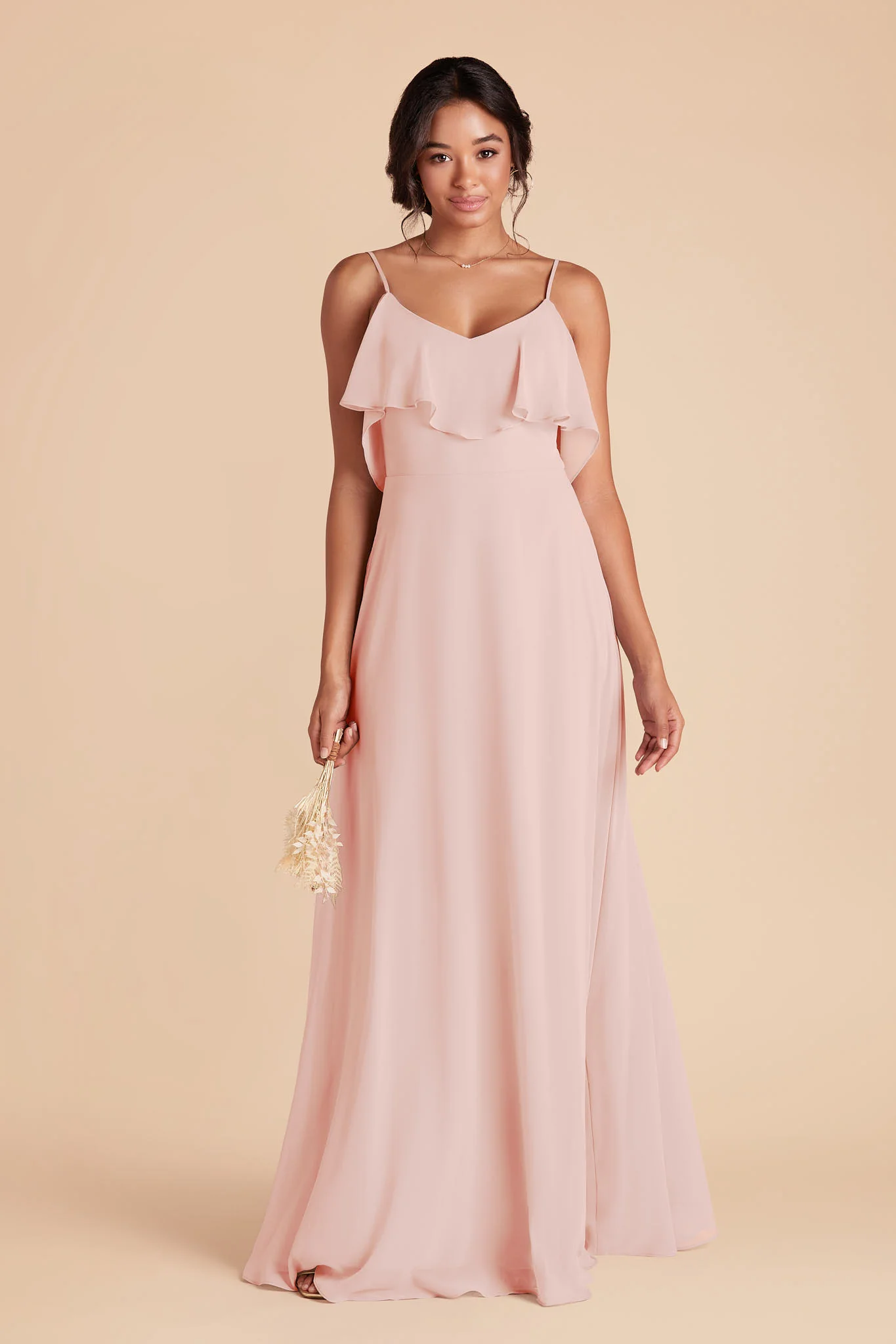 Jane Chiffon Dress - Blush Pink - Image 3