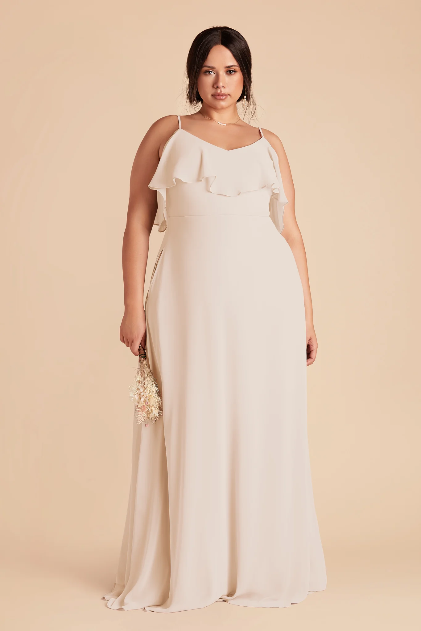 Jane Chiffon Dress - Champagne