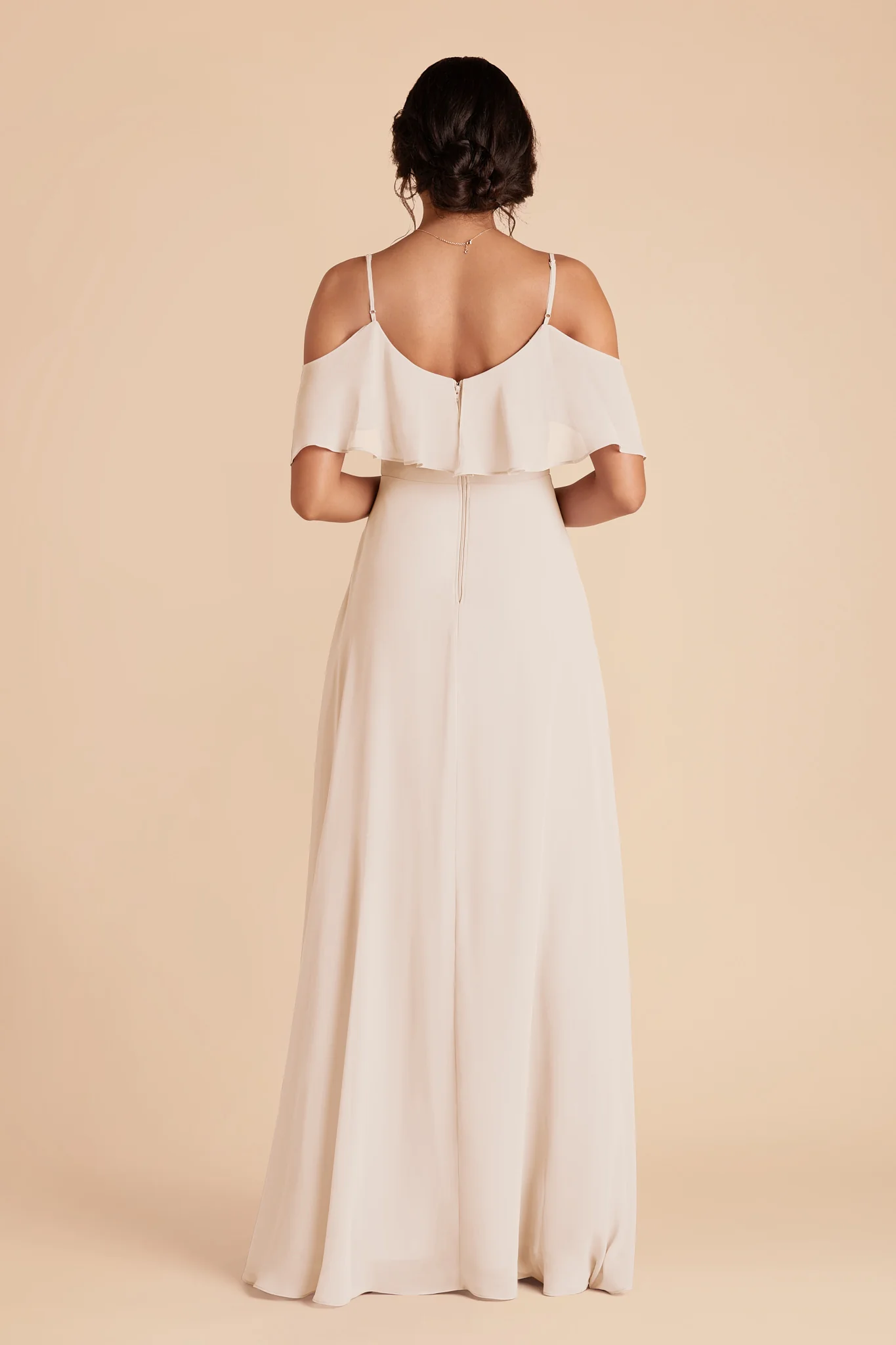 Jane Chiffon Dress - Champagne - Image 5