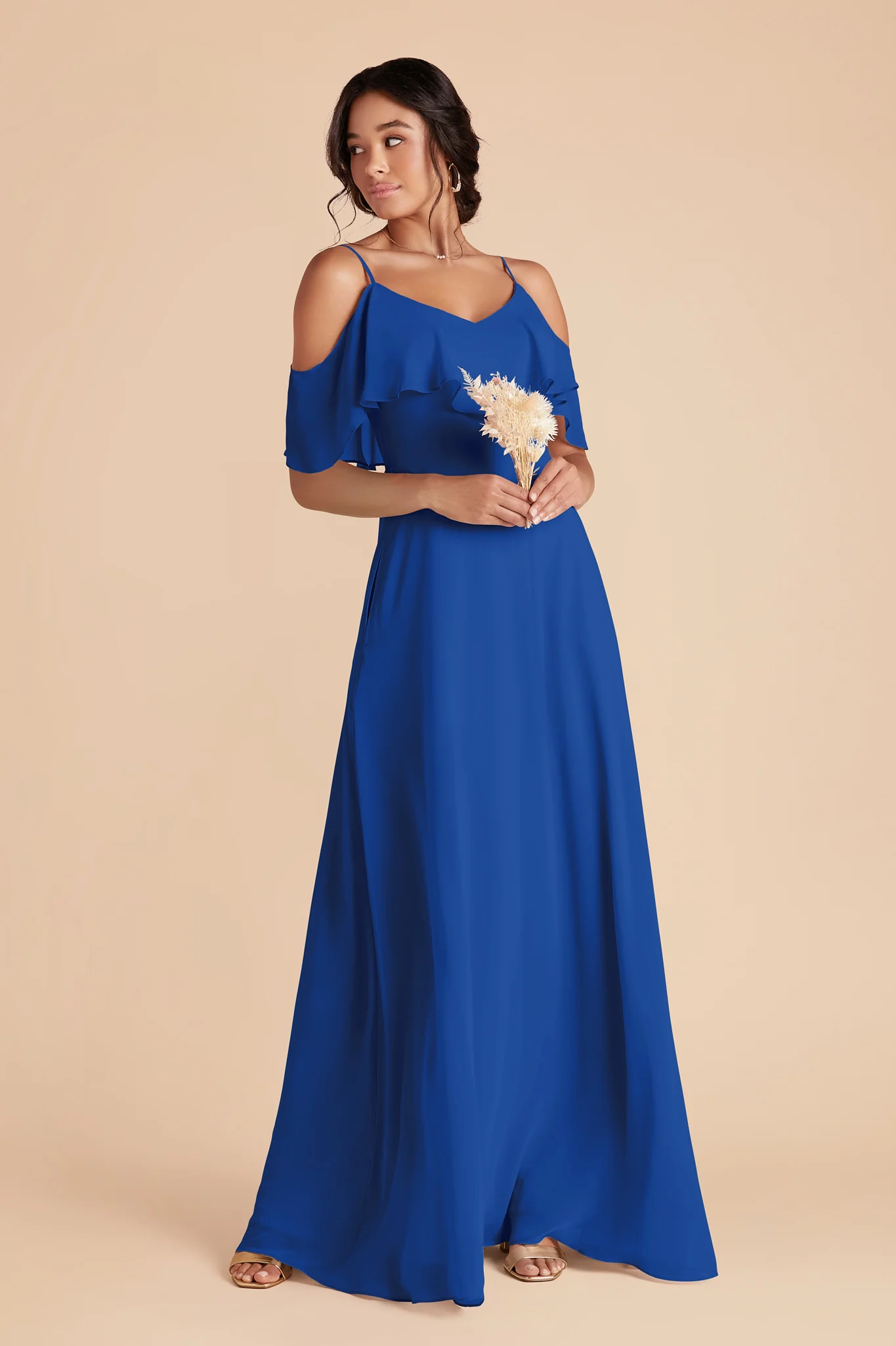 Jane Chiffon Dress - Cobalt Blue - Image 3
