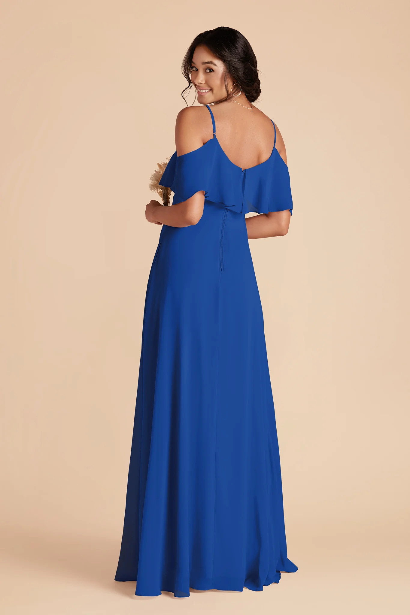 Jane Chiffon Dress - Cobalt Blue - Image 4