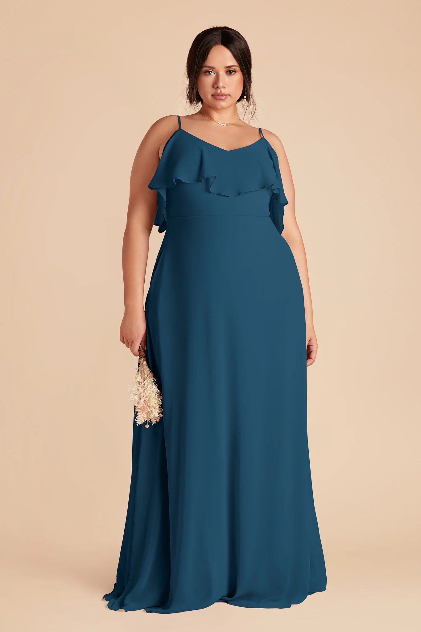 Jane Chiffon Dress - Dark Teal - Image 2