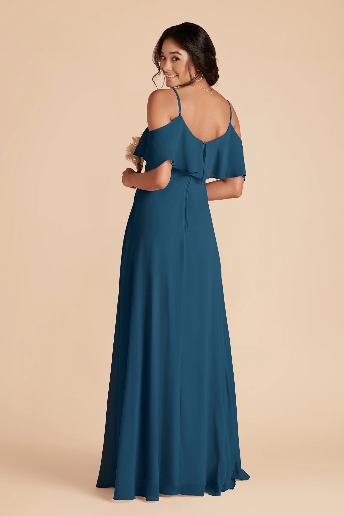 Jane Chiffon Dress - Dark Teal - Image 4