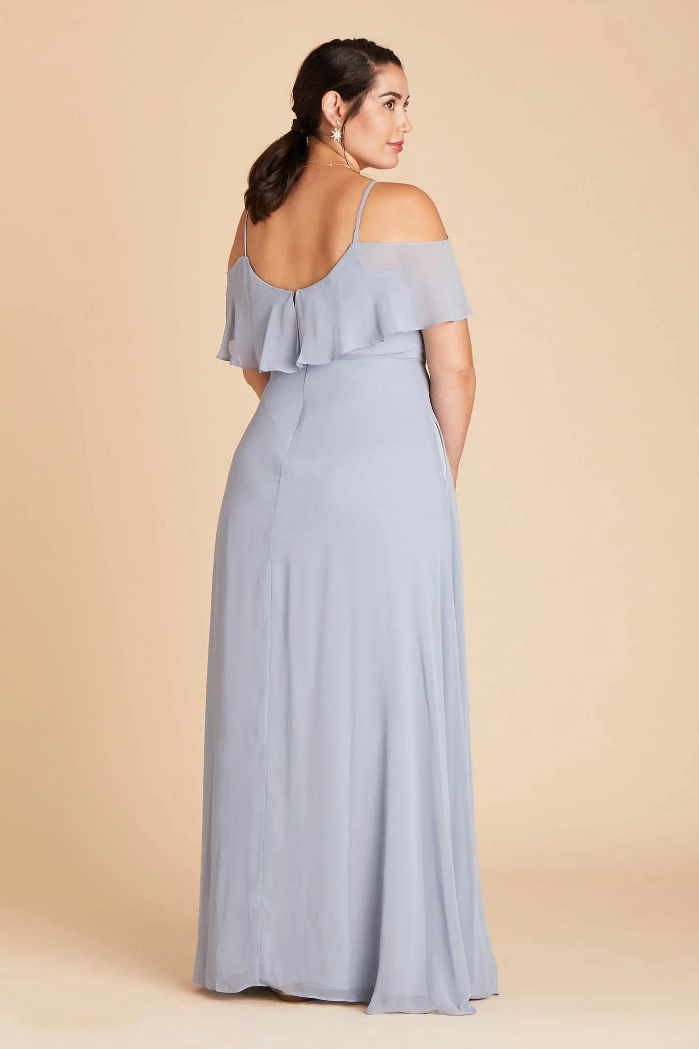 Jane Chiffon Dress - Dusty Blue - Image 7