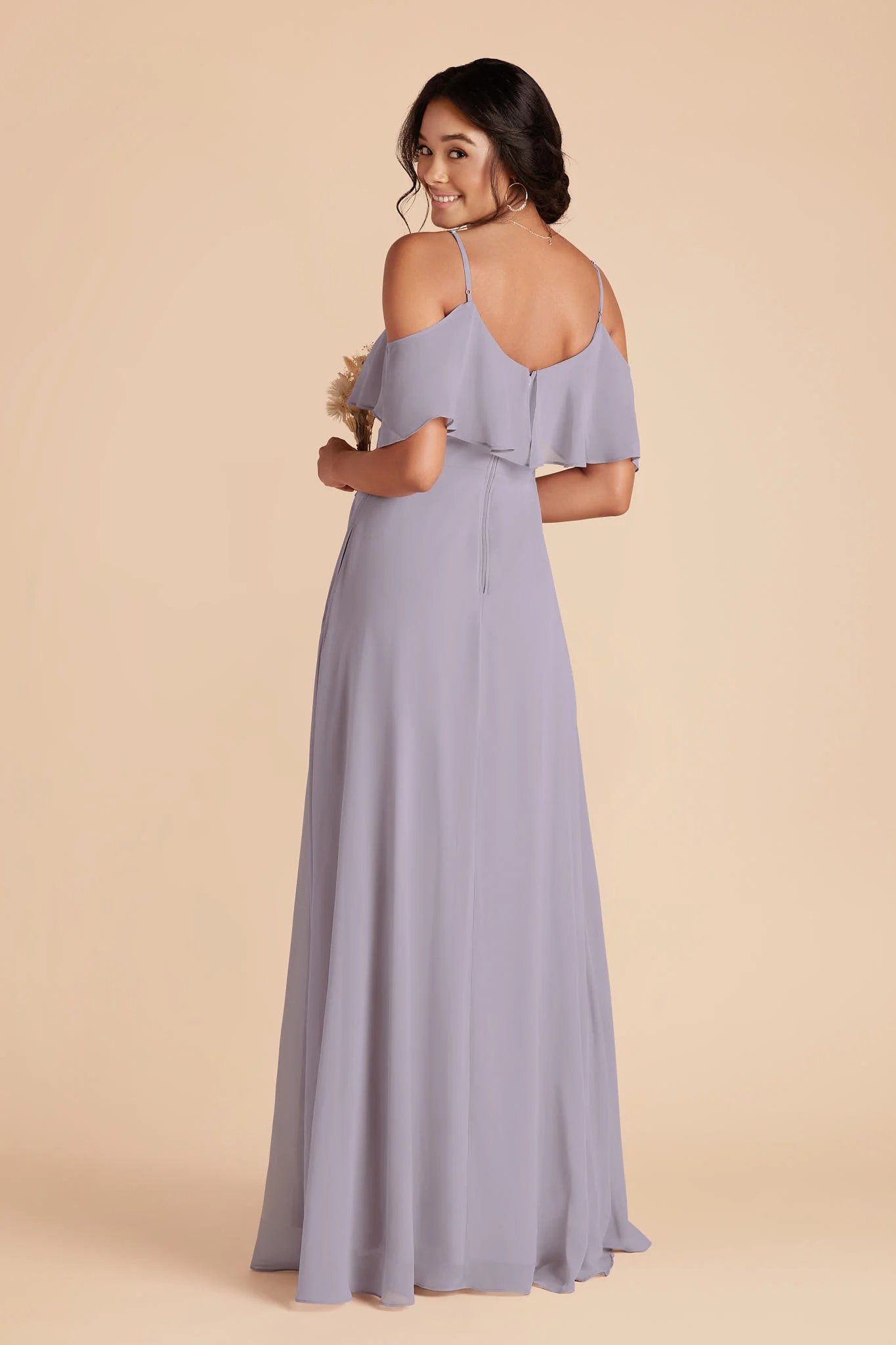 Jane Chiffon Dress - Dusty Lilac - Image 4