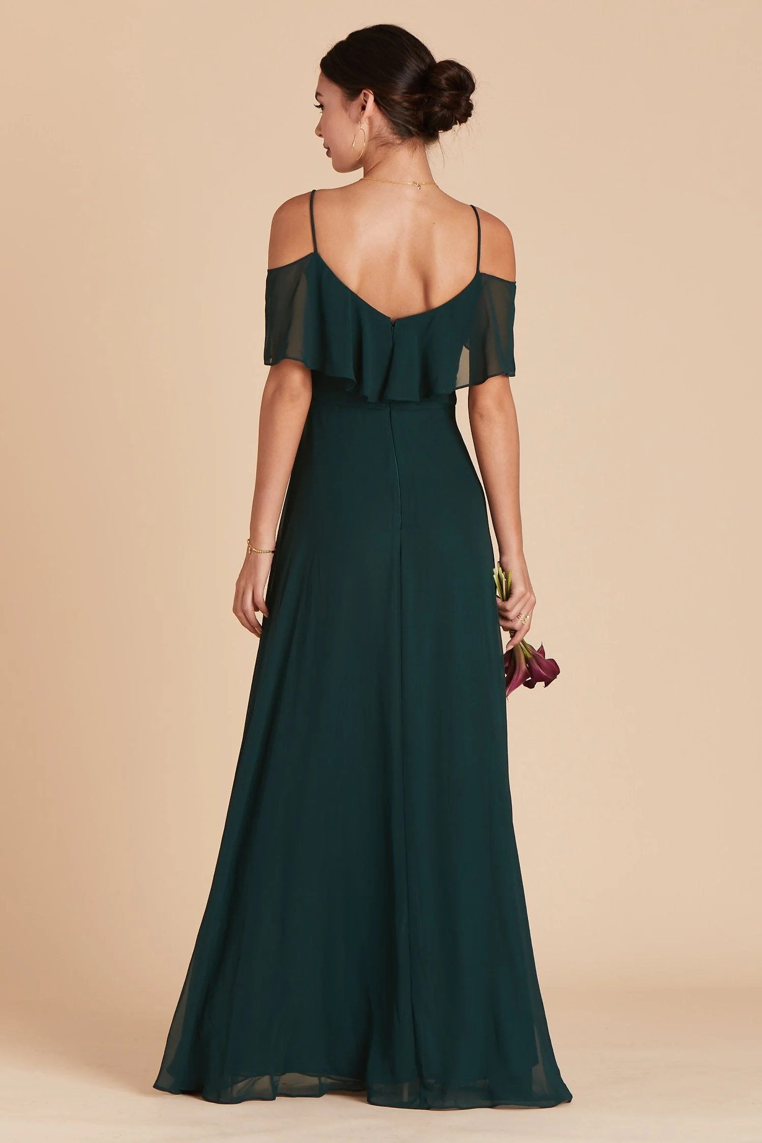 Jane Chiffon Dress - Emerald - Image 7