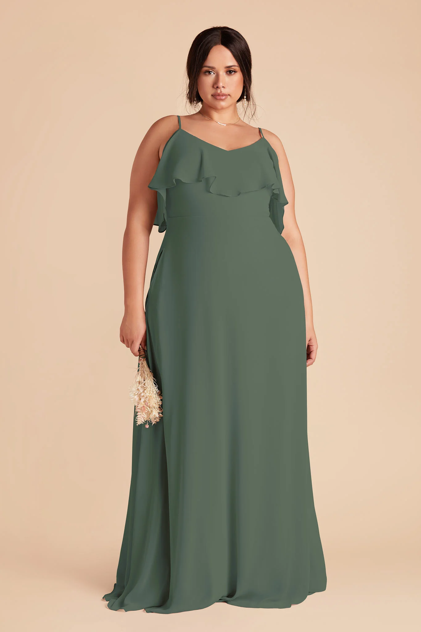 Jane Chiffon Dress - Eucalyptus - Image 2