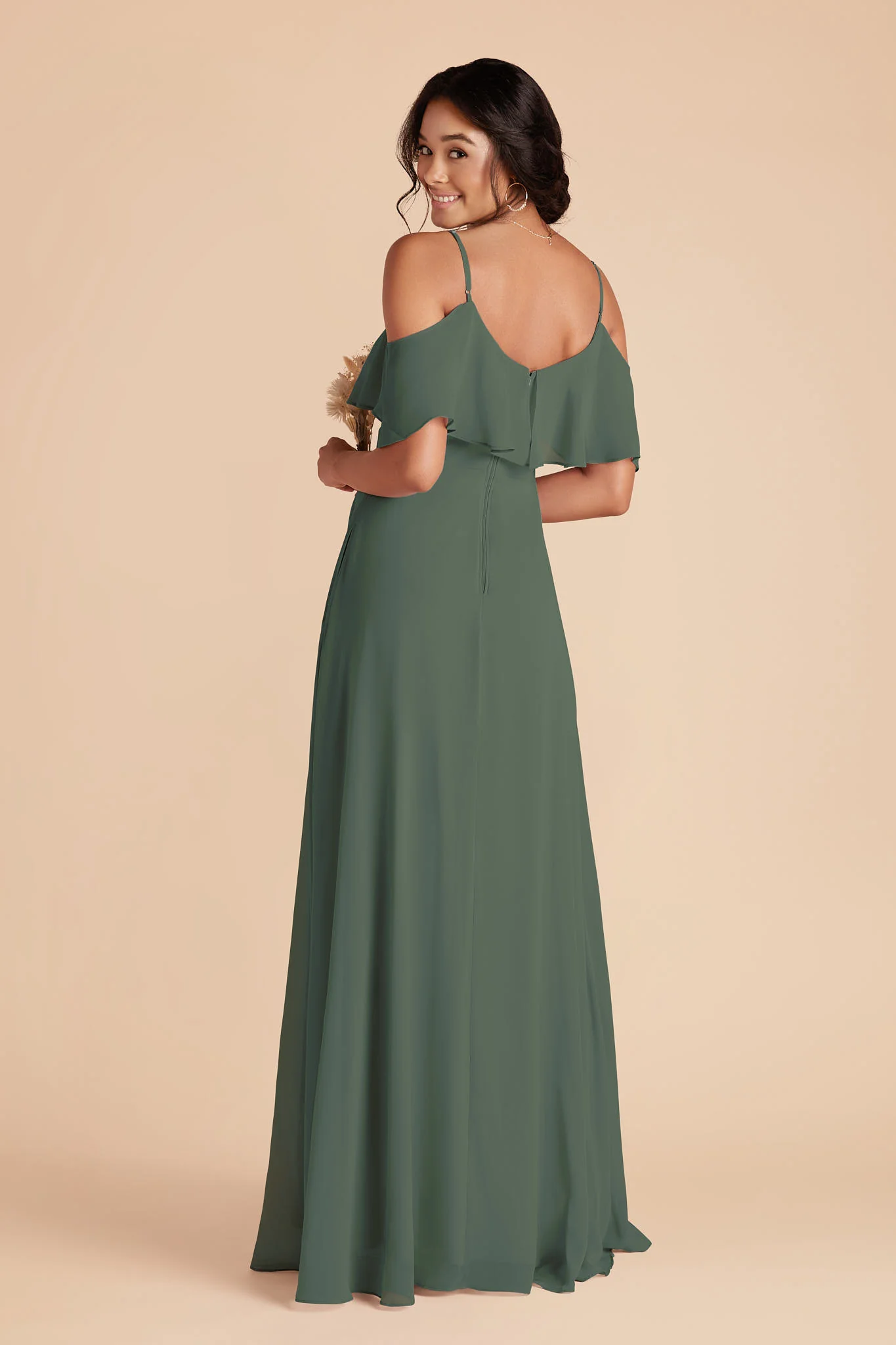 Jane Chiffon Dress - Eucalyptus - Image 4