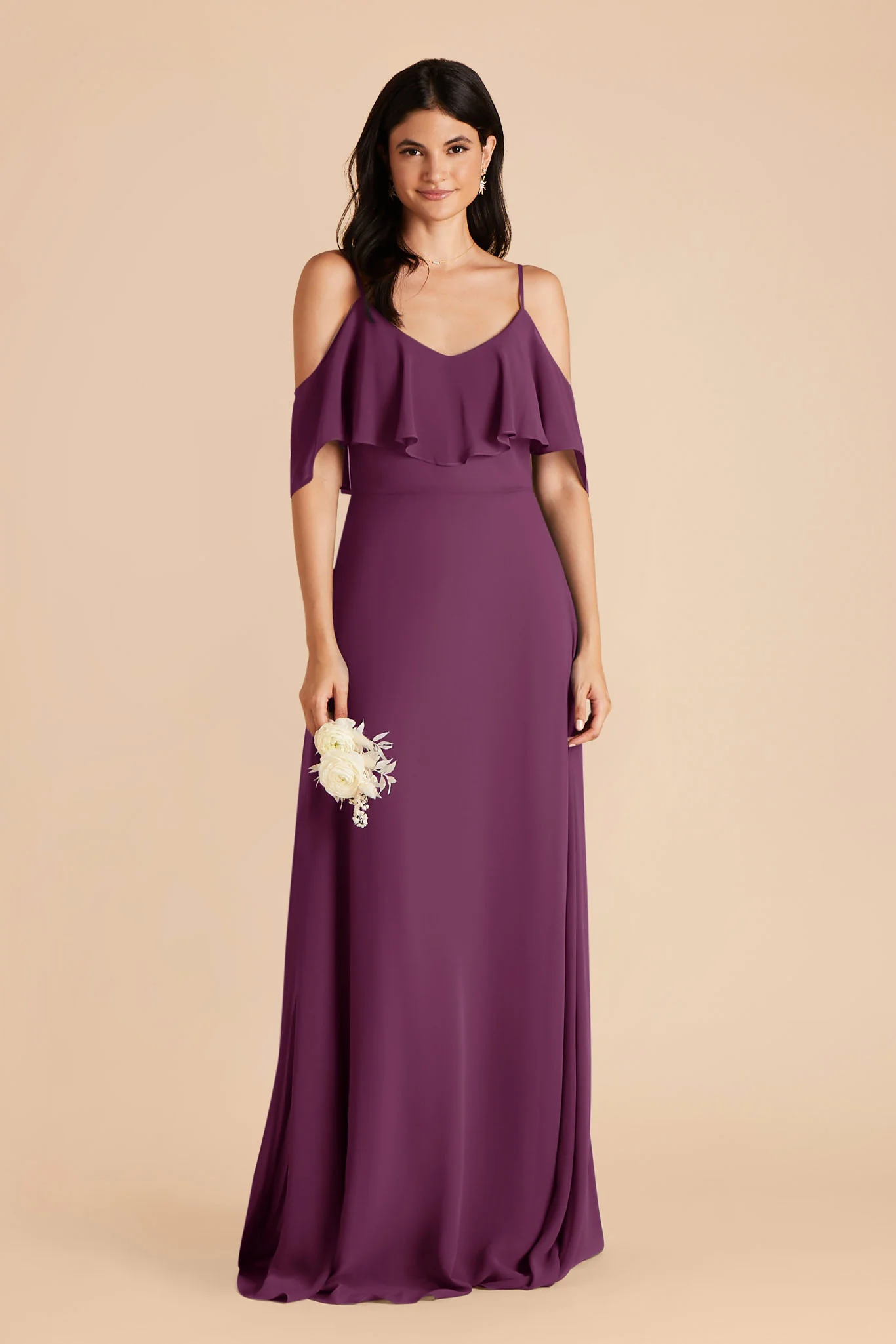 Jane Chiffon Dress - Fig