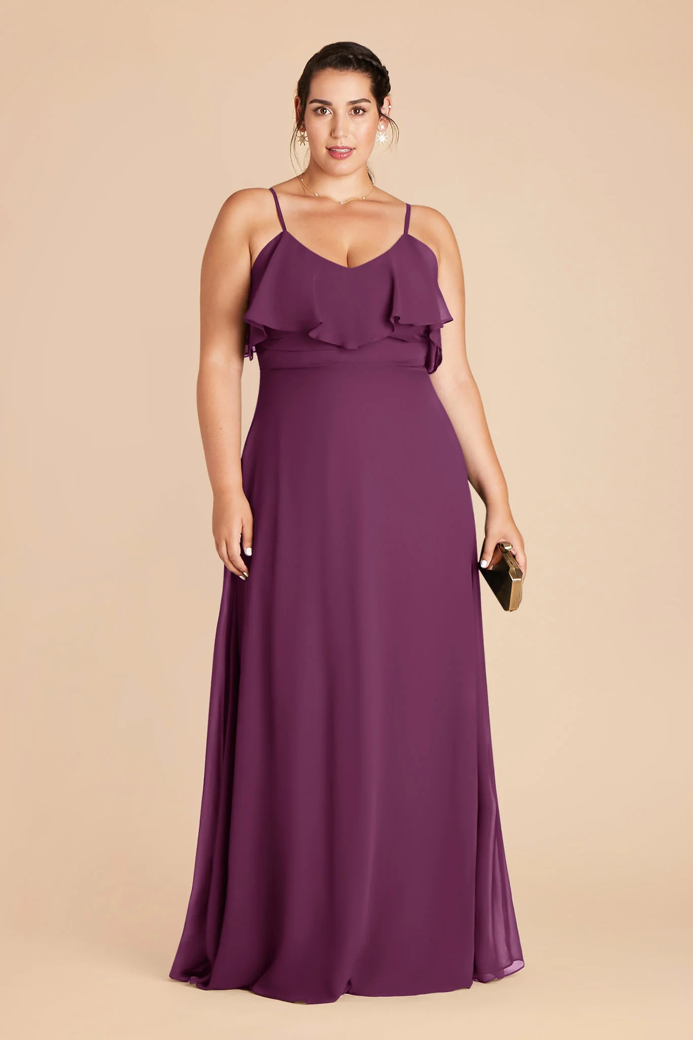Jane Chiffon Dress - Fig - Image 2