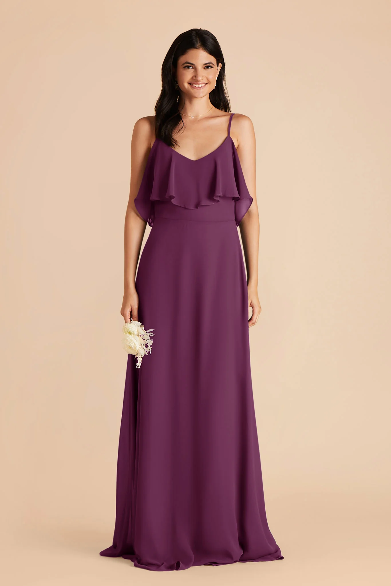Jane Chiffon Dress - Fig - Image 3