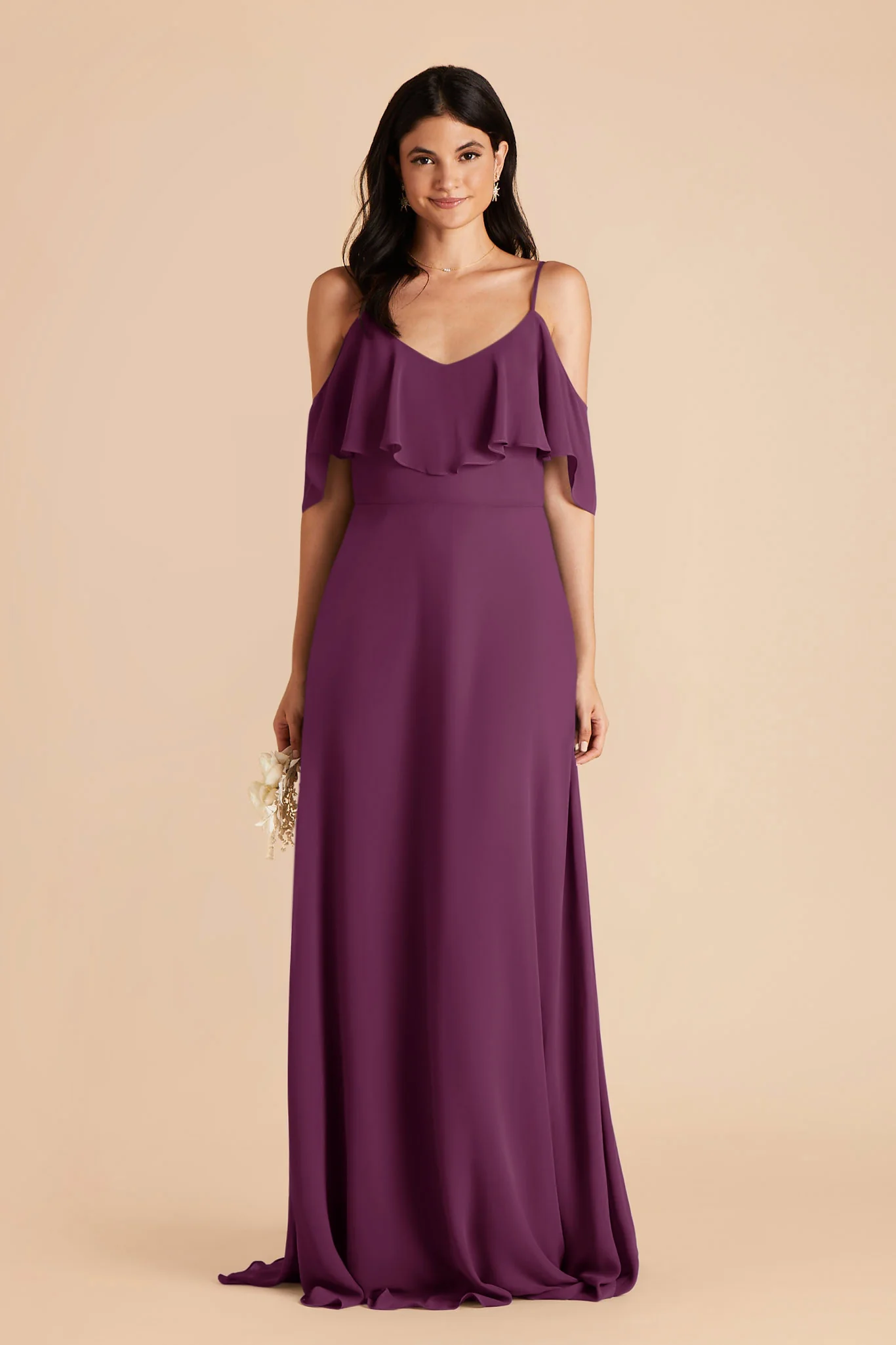 Jane Chiffon Dress - Fig - Image 4