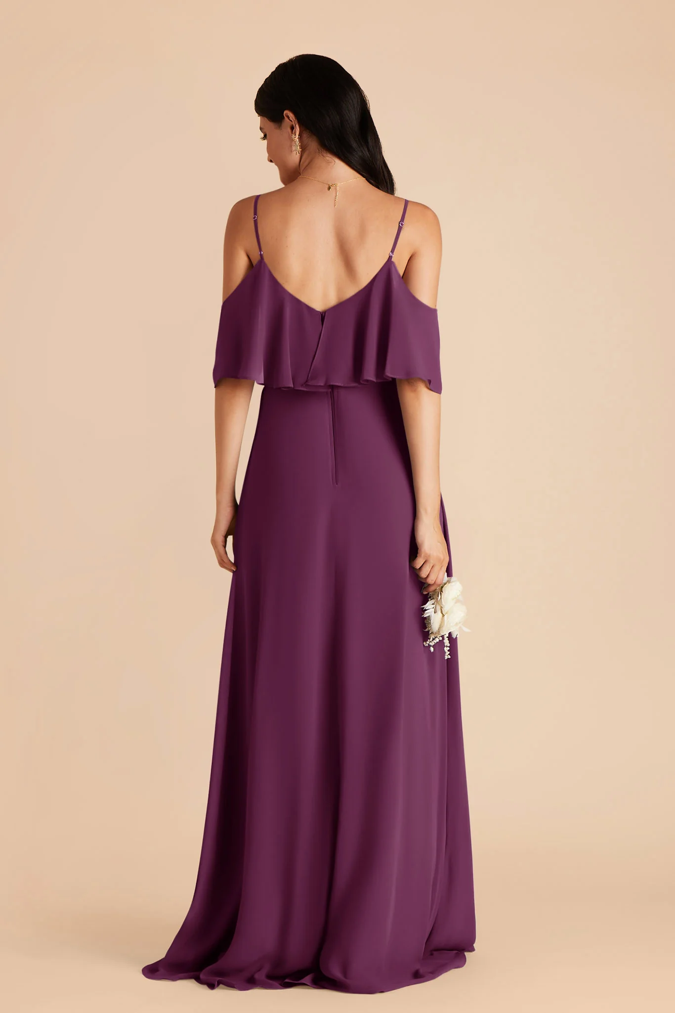 Jane Chiffon Dress - Fig - Image 5