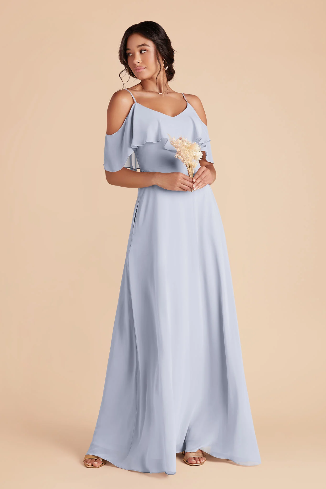 Jane Chiffon Dress - Ice Blue - Image 3