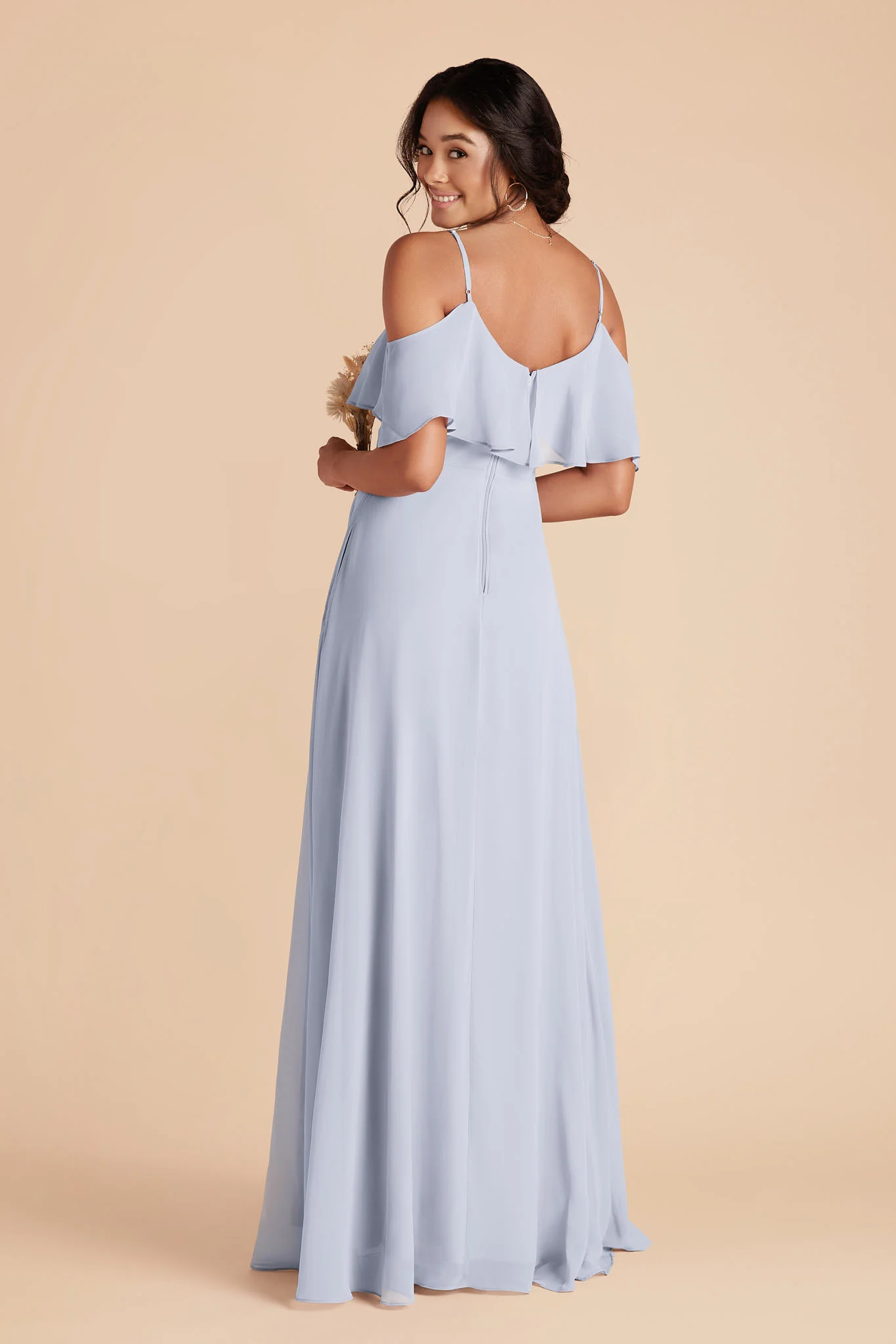 Jane Chiffon Dress - Ice Blue - Image 4