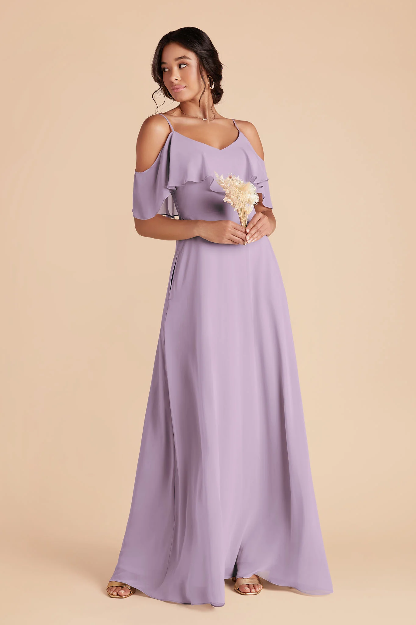 Jane Chiffon Dress - Lavender - Image 3