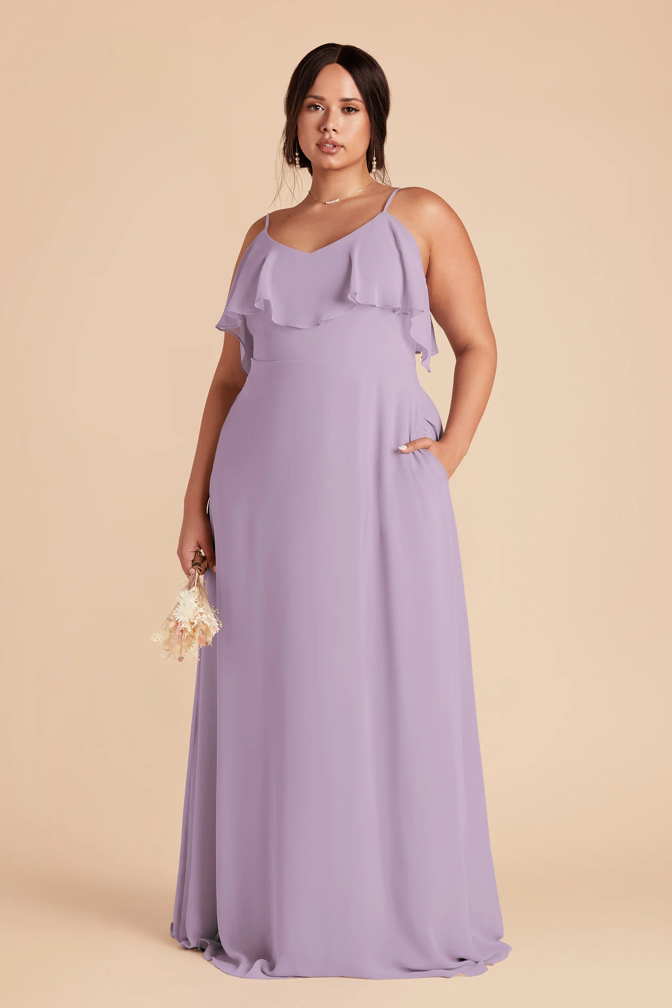 Jane Chiffon Dress - Lavender - Image 6