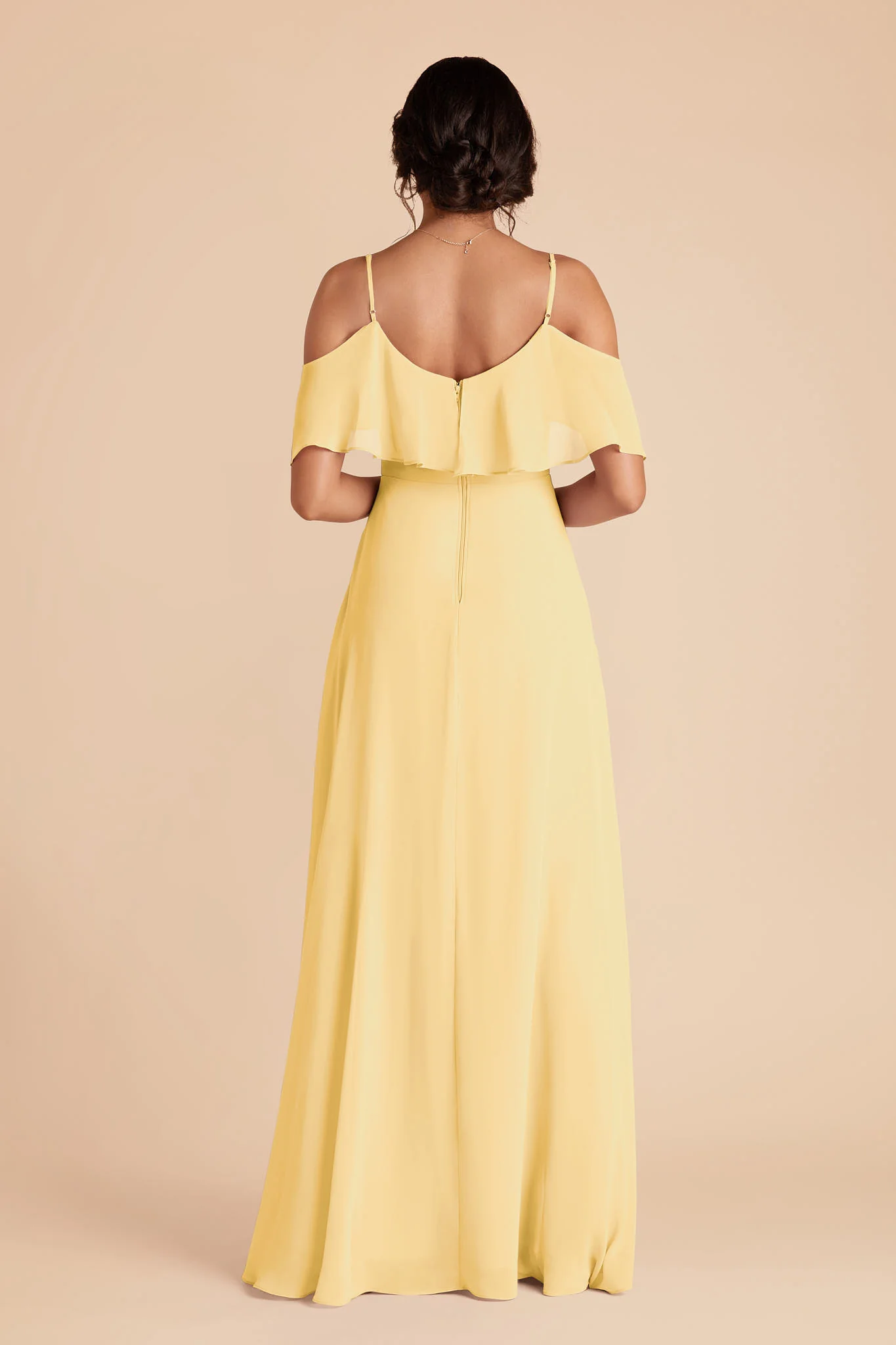 Jane Chiffon Dress - Lemon Sorbet - Image 5