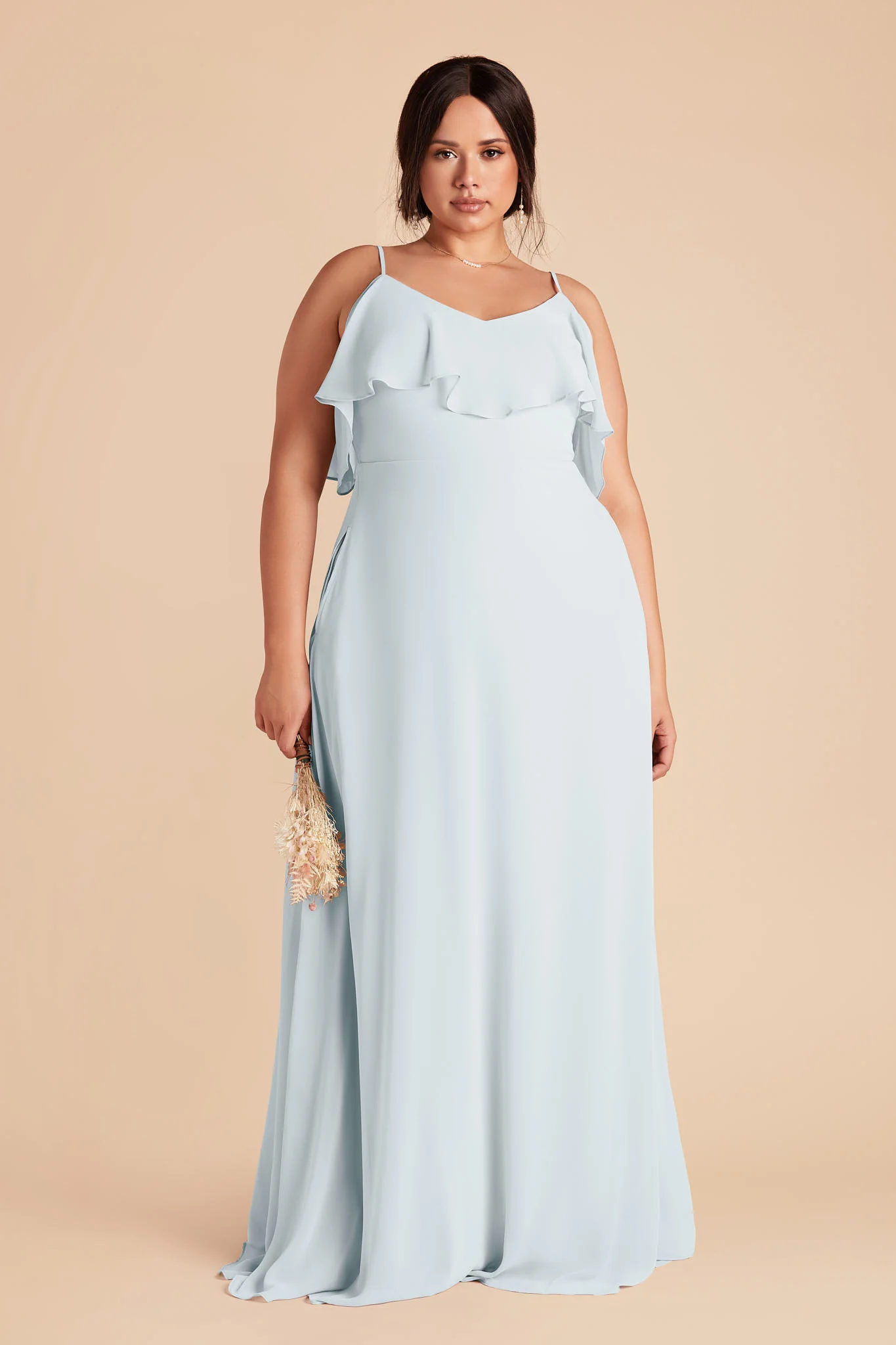 Jane Chiffon Dress - Mist Blue - Image 2