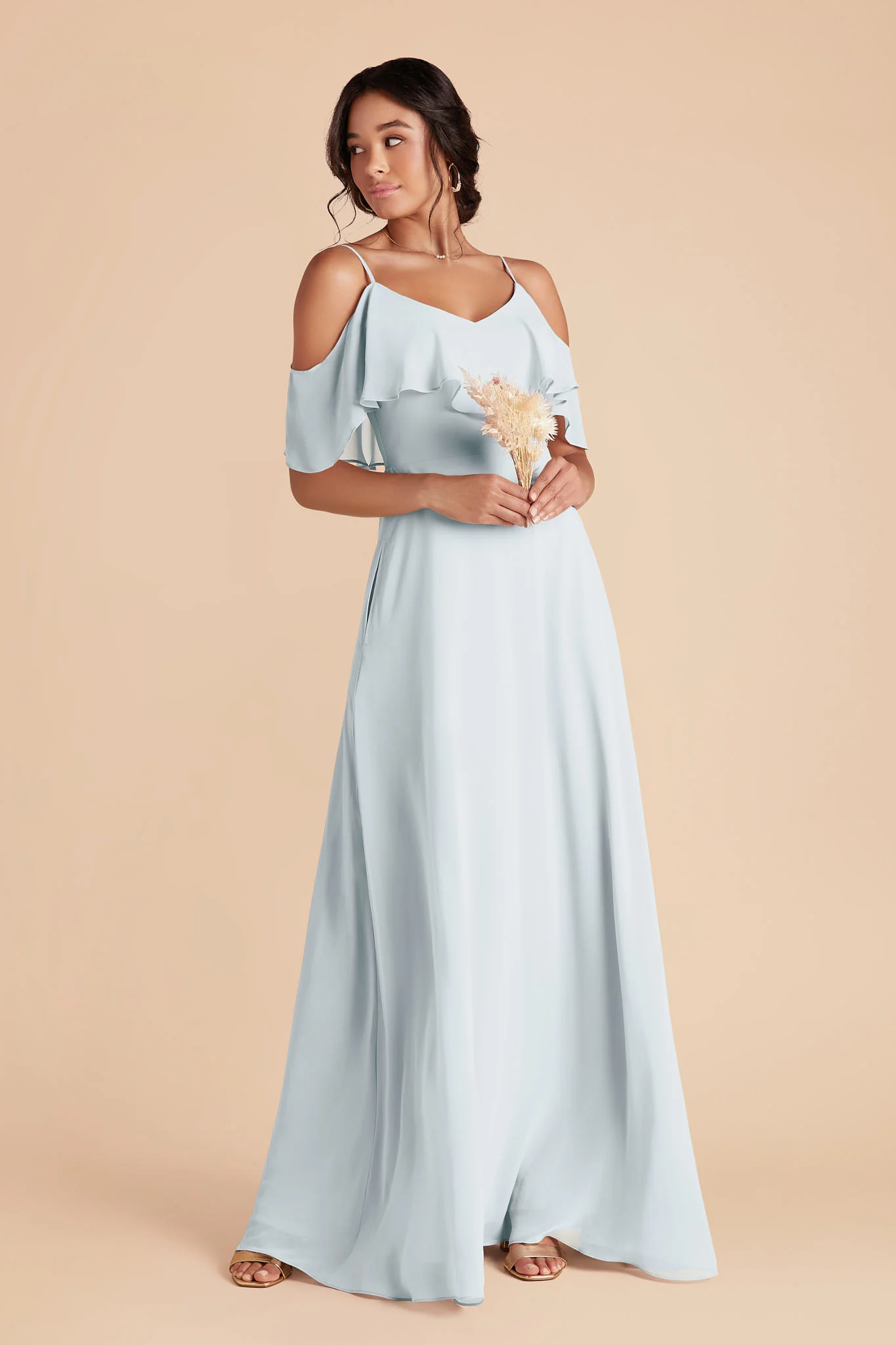 Jane Chiffon Dress - Mist Blue - Image 3
