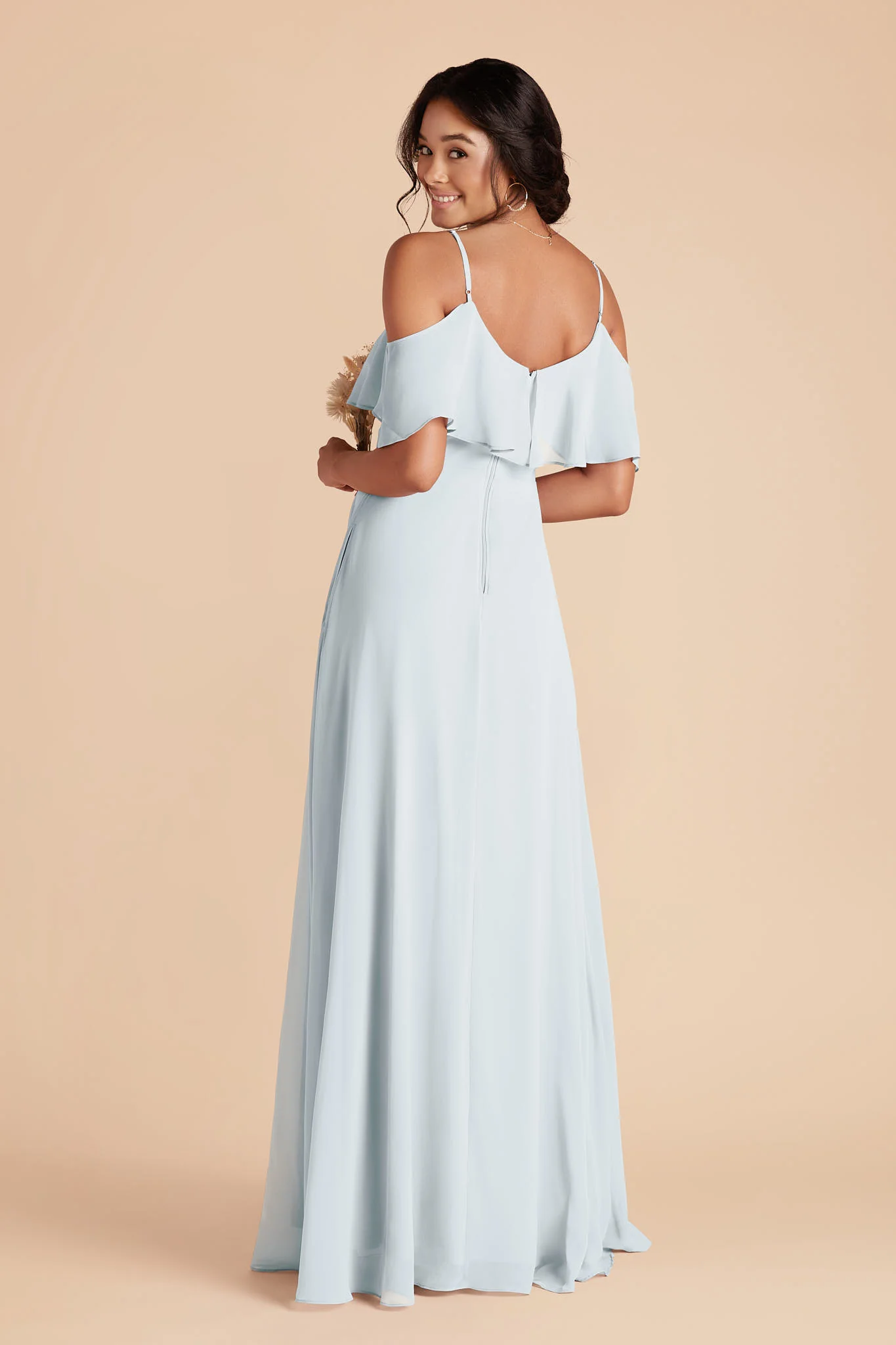 Jane Chiffon Dress - Mist Blue - Image 4