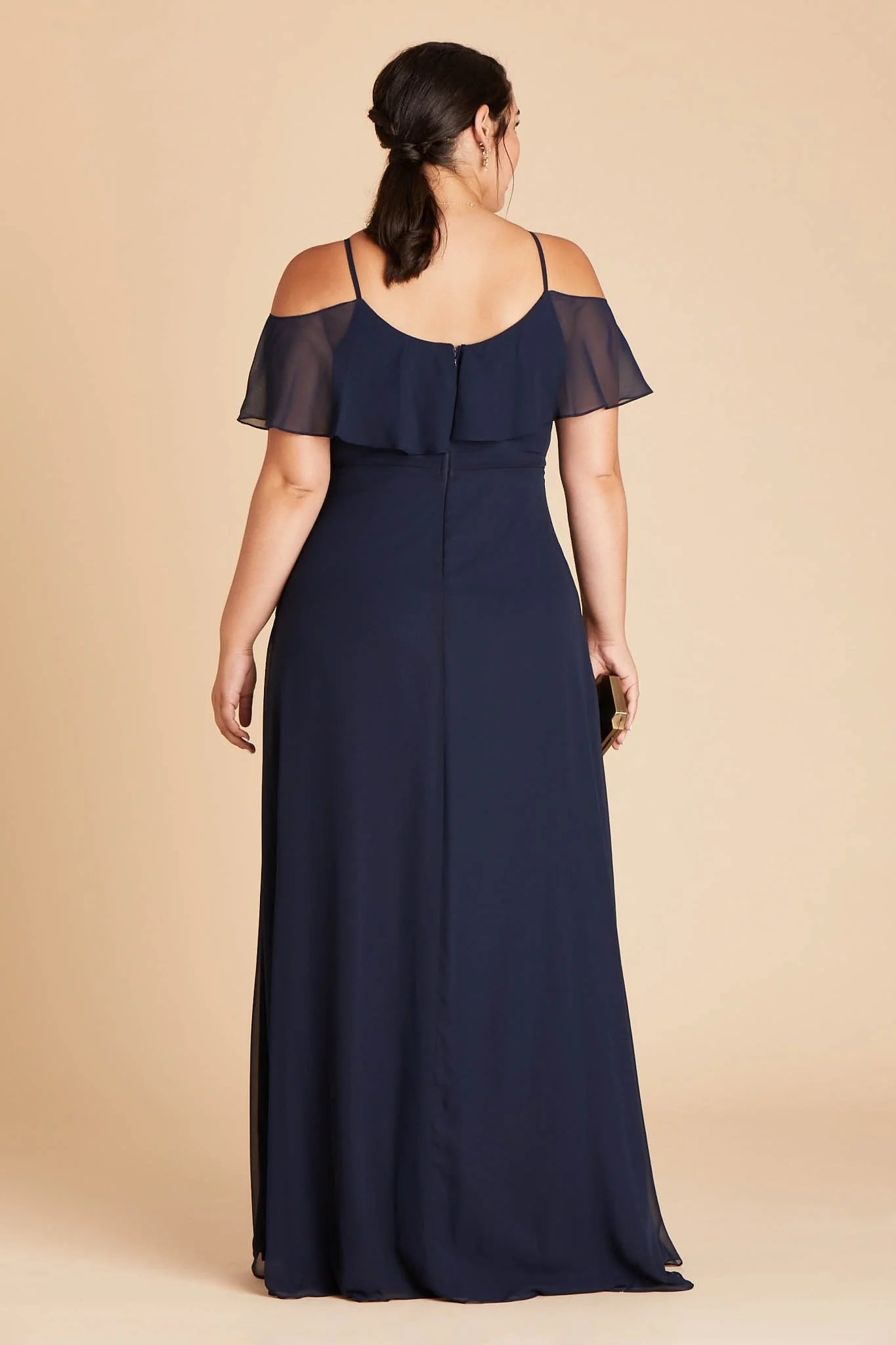 Jane Chiffon Dress - Navy - Image 16