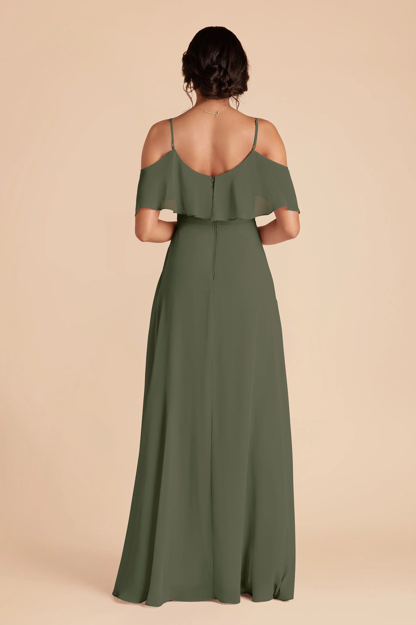 Jane Chiffon Dress - Olive - Image 5