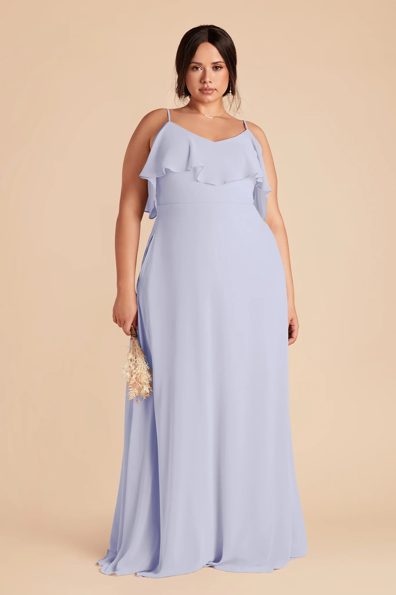 Jane Chiffon Dress - Periwinkle Blue