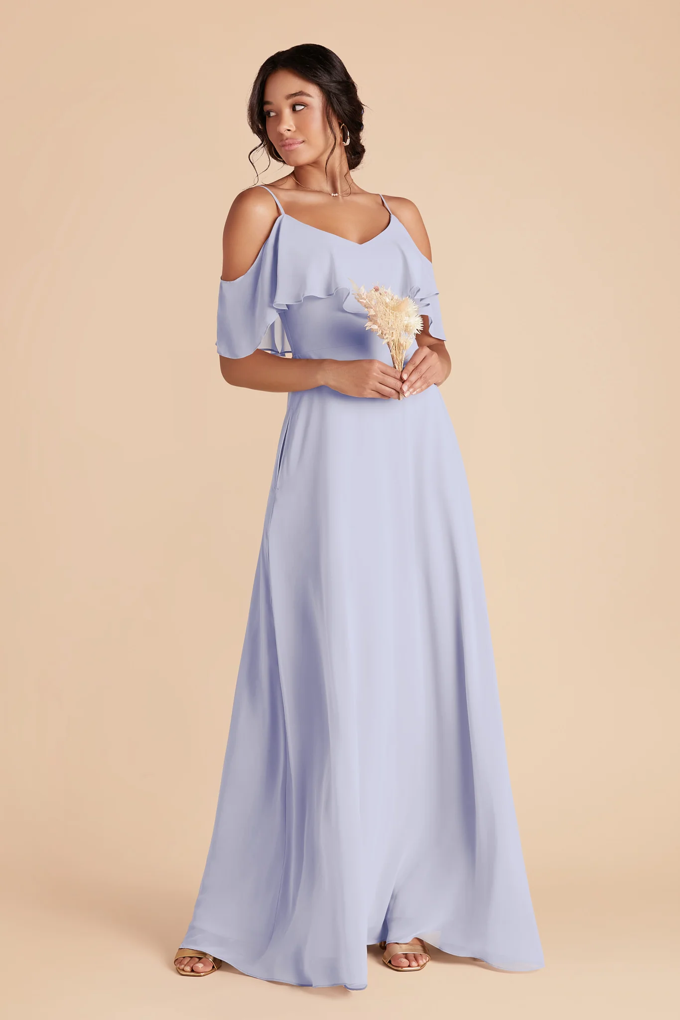 Jane Chiffon Dress - Periwinkle Blue - Image 2