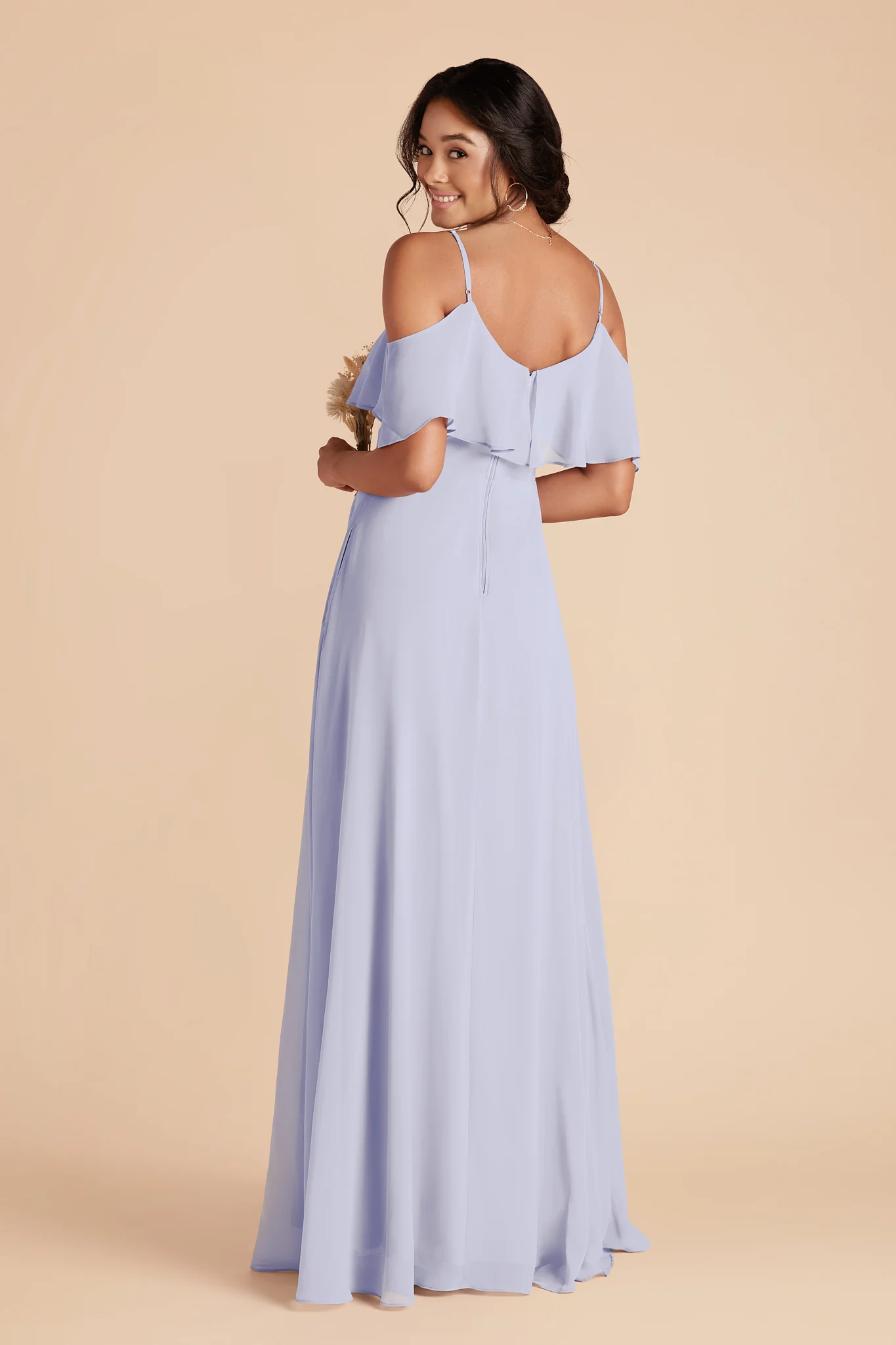Jane Chiffon Dress - Periwinkle Blue - Image 4