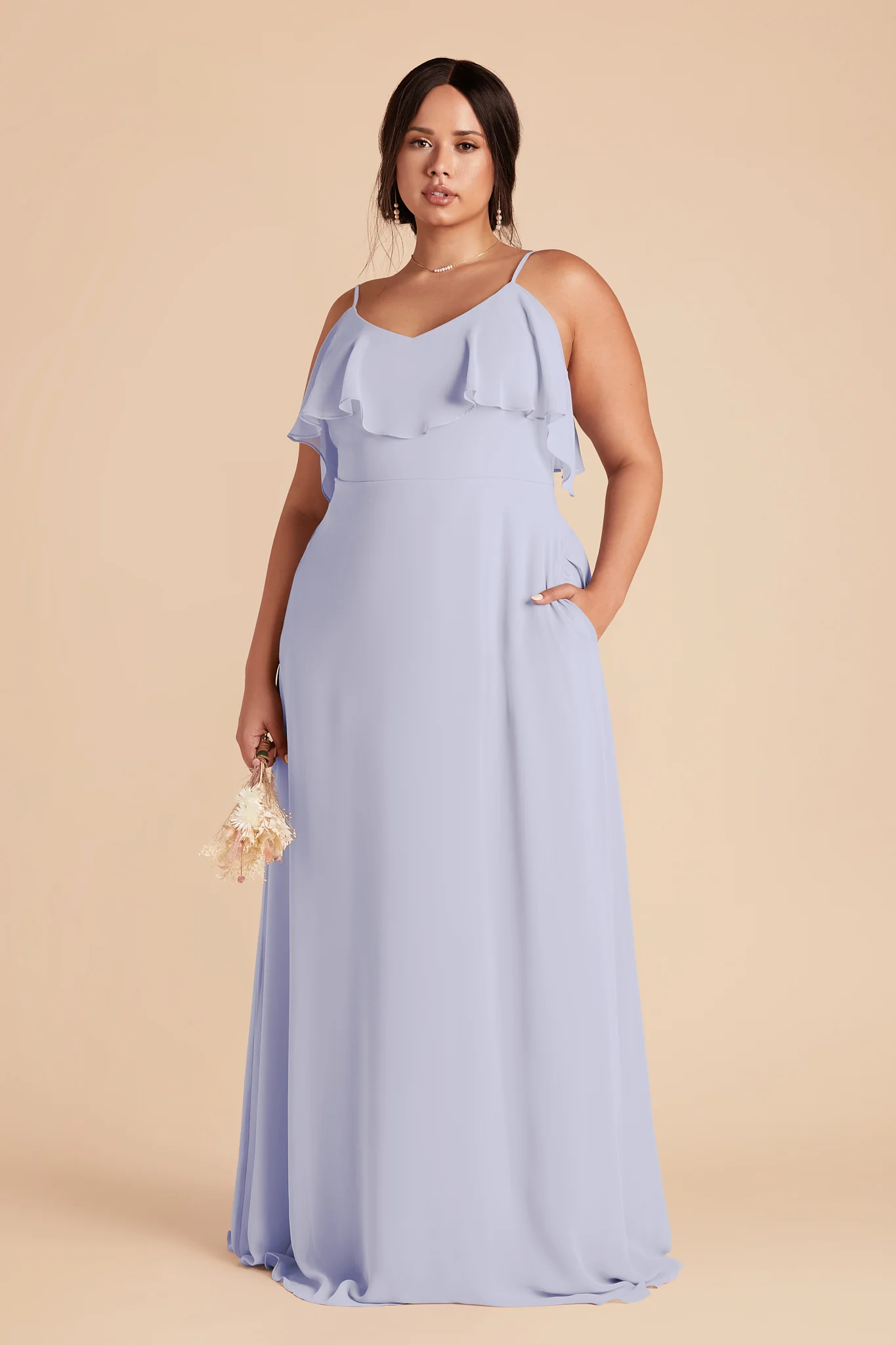 Jane Chiffon Dress - Periwinkle Blue - Image 6